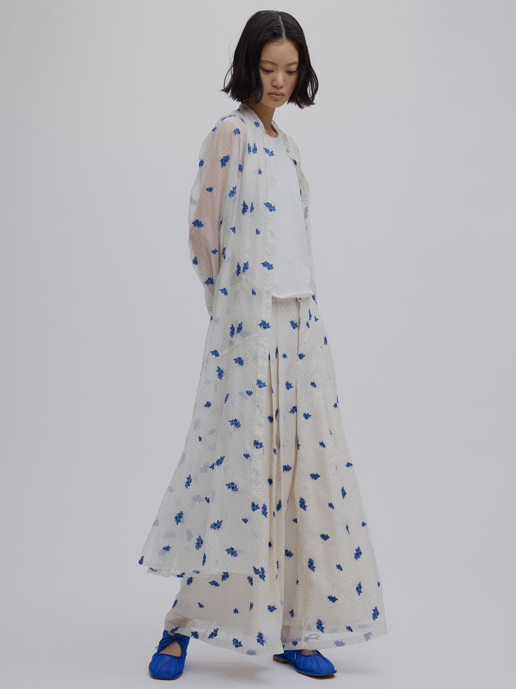 DOT FLOWER VEIL DRESS