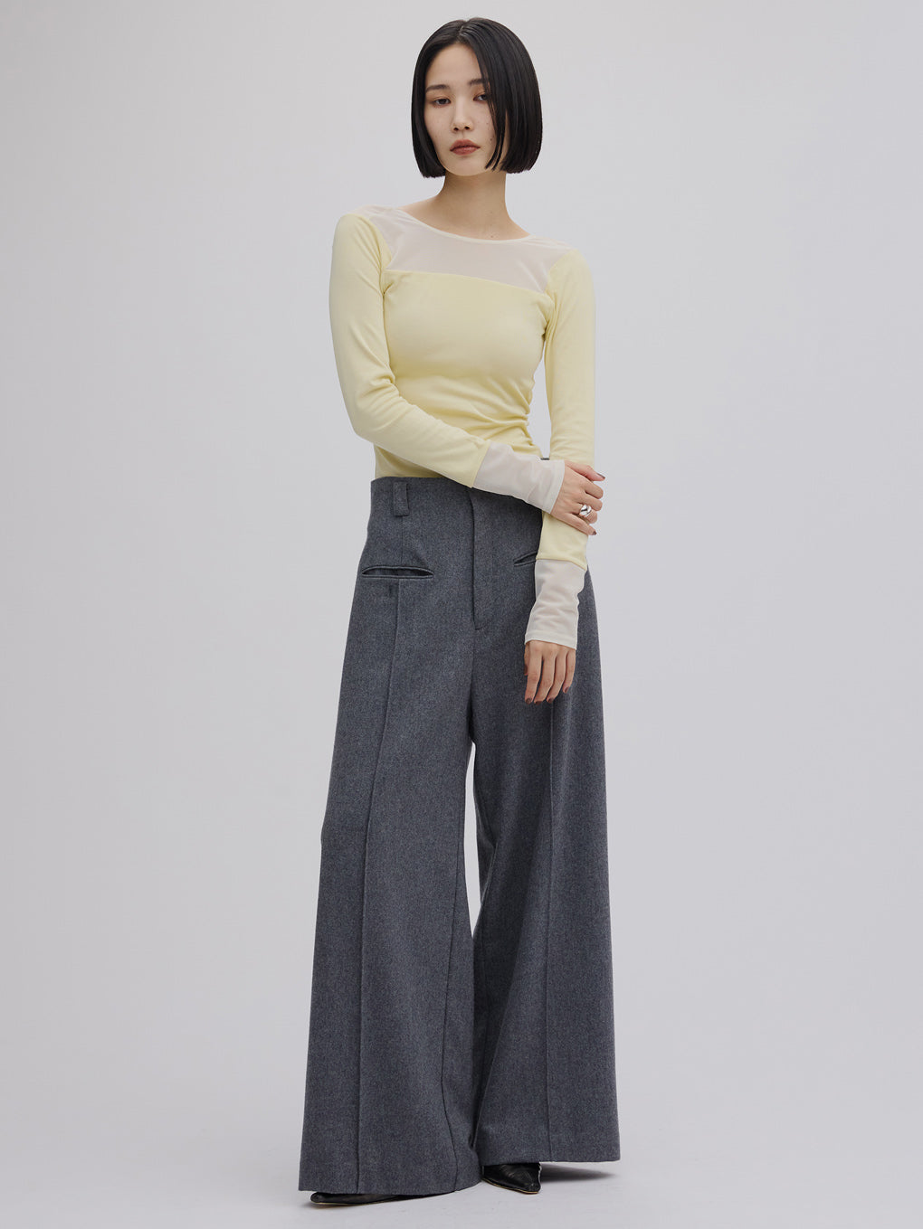 2WAY WOOL SUSPENDERS PANTS
