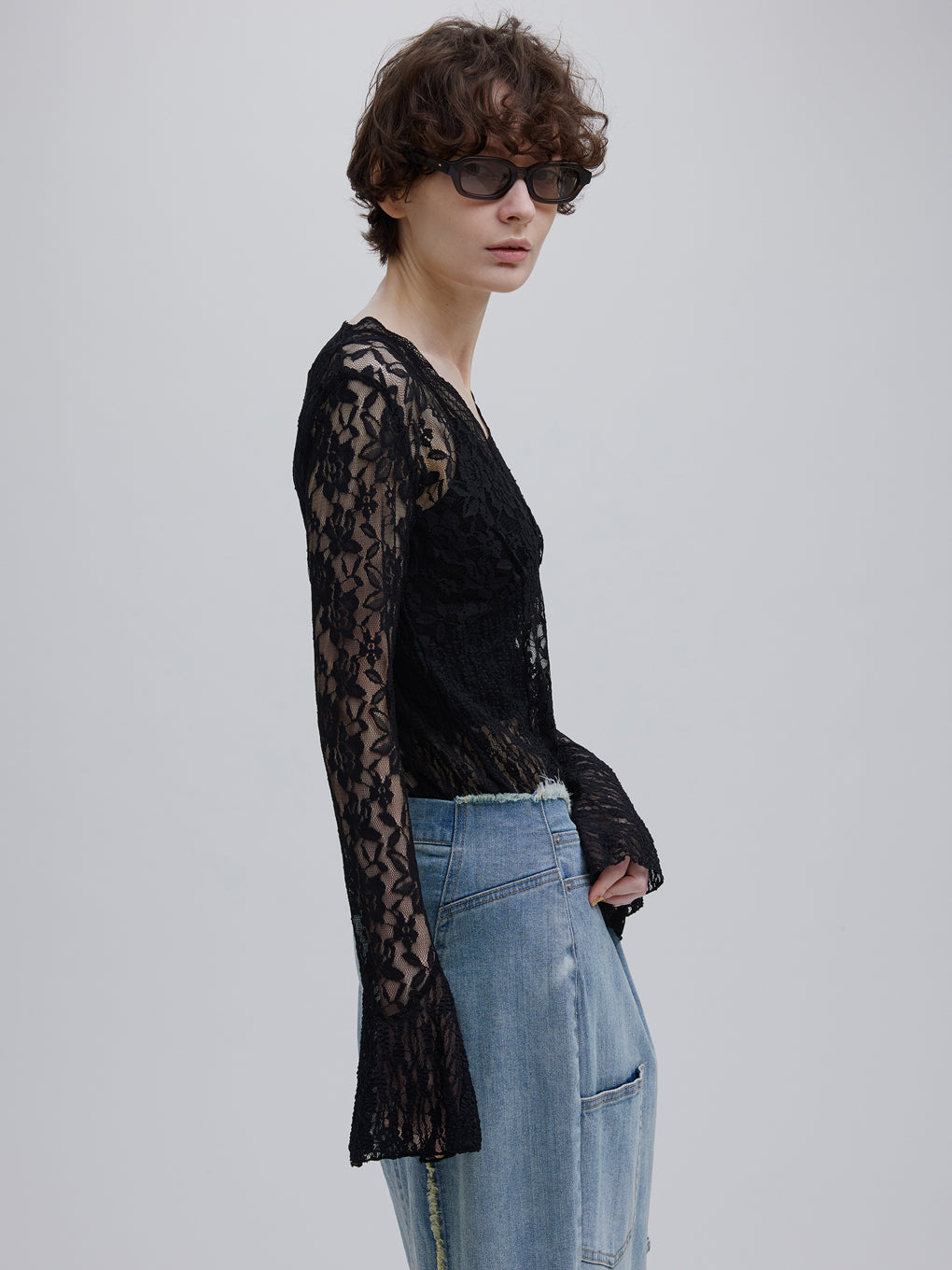 COMBINATION LACE TOP