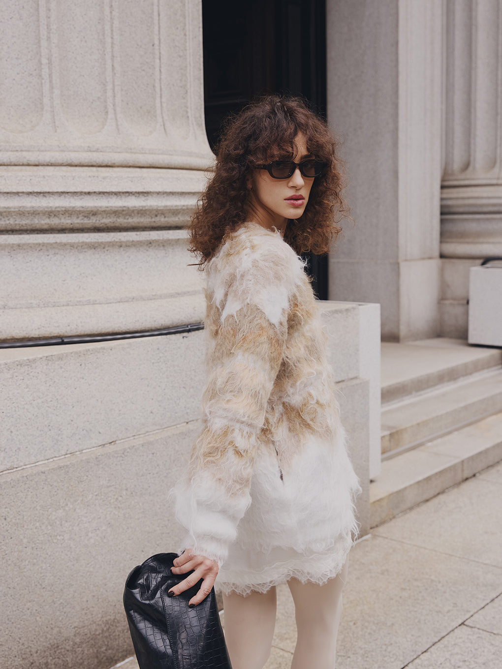 MONSTER SHAGGY LONG KNIT CARDIGAN