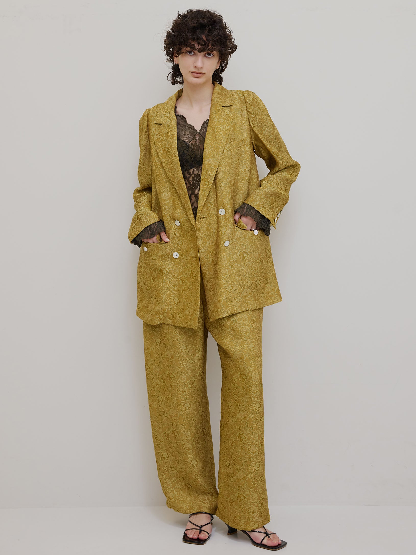 MEDI LILY JACQUARD STRAIGHT PANTS