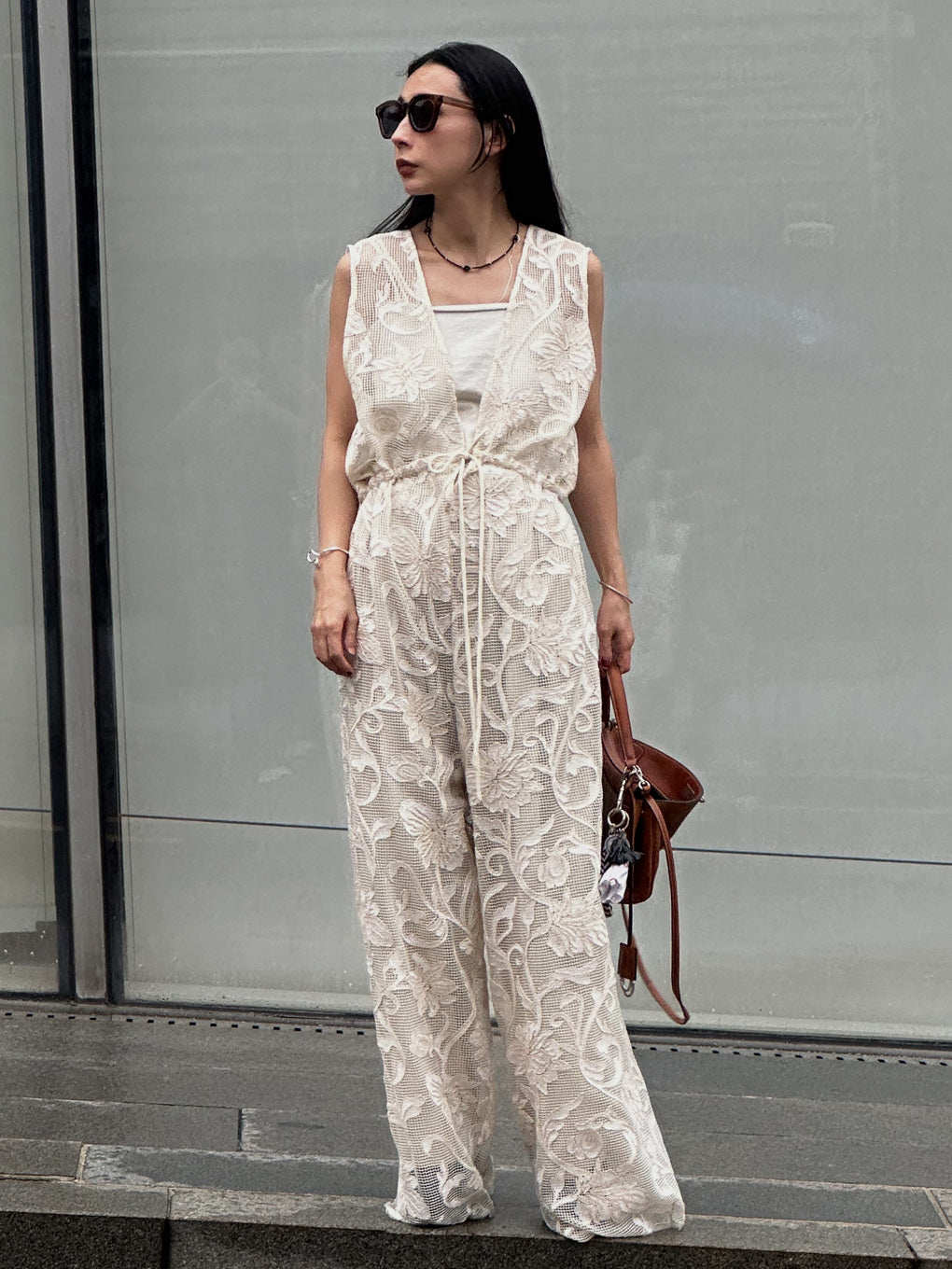 2WAY SILHOUETTE V NECK ROMPERS