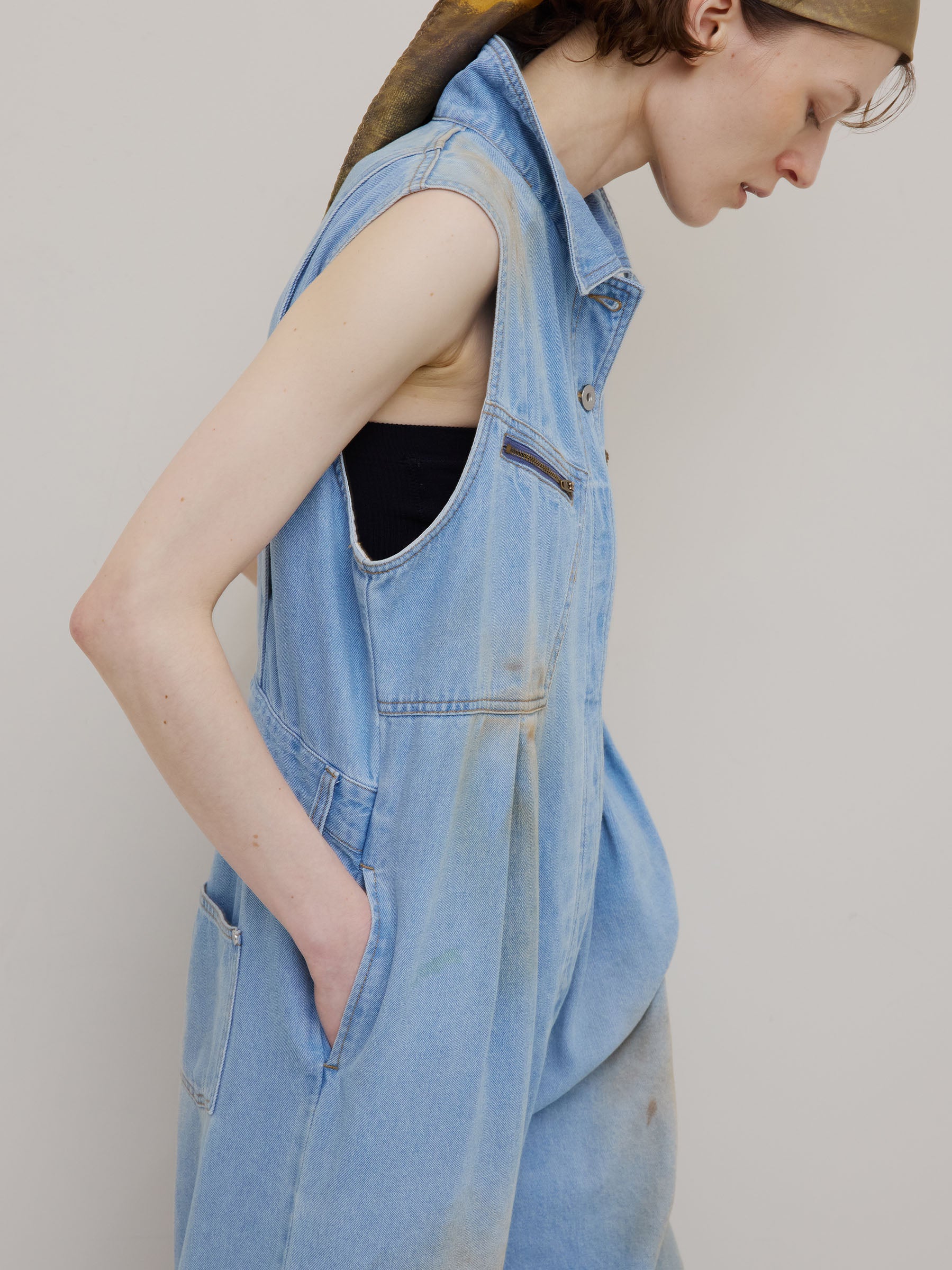 MEDI GRUNGE DENIM WIDE ROMPERS