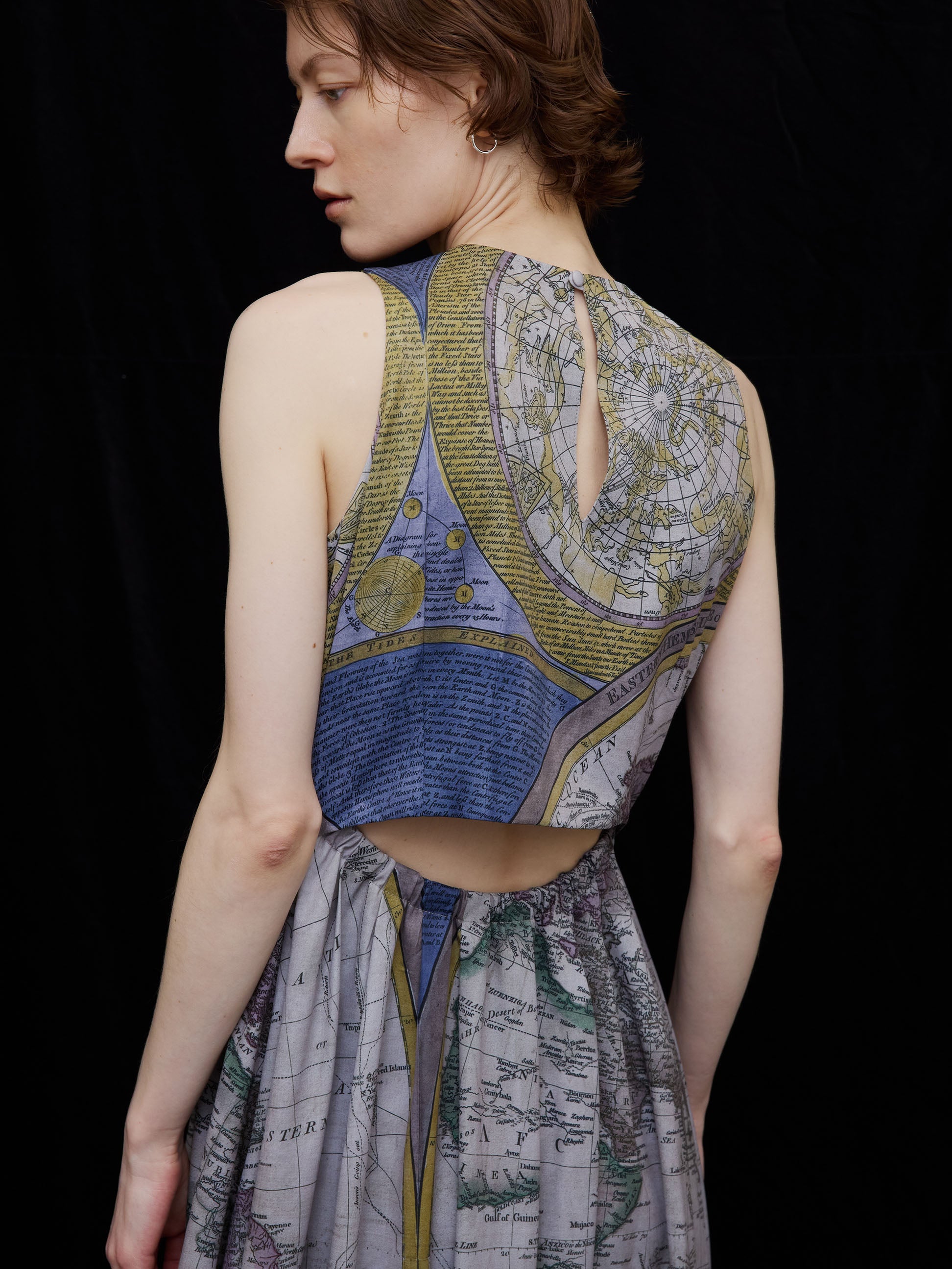 CARTOGRAPHIC PATTERN DRESS
