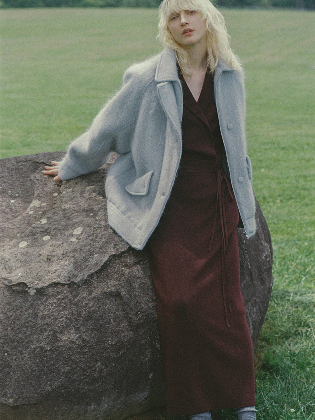 UND MOHAIR SHAGGY FLIGHT JACKET