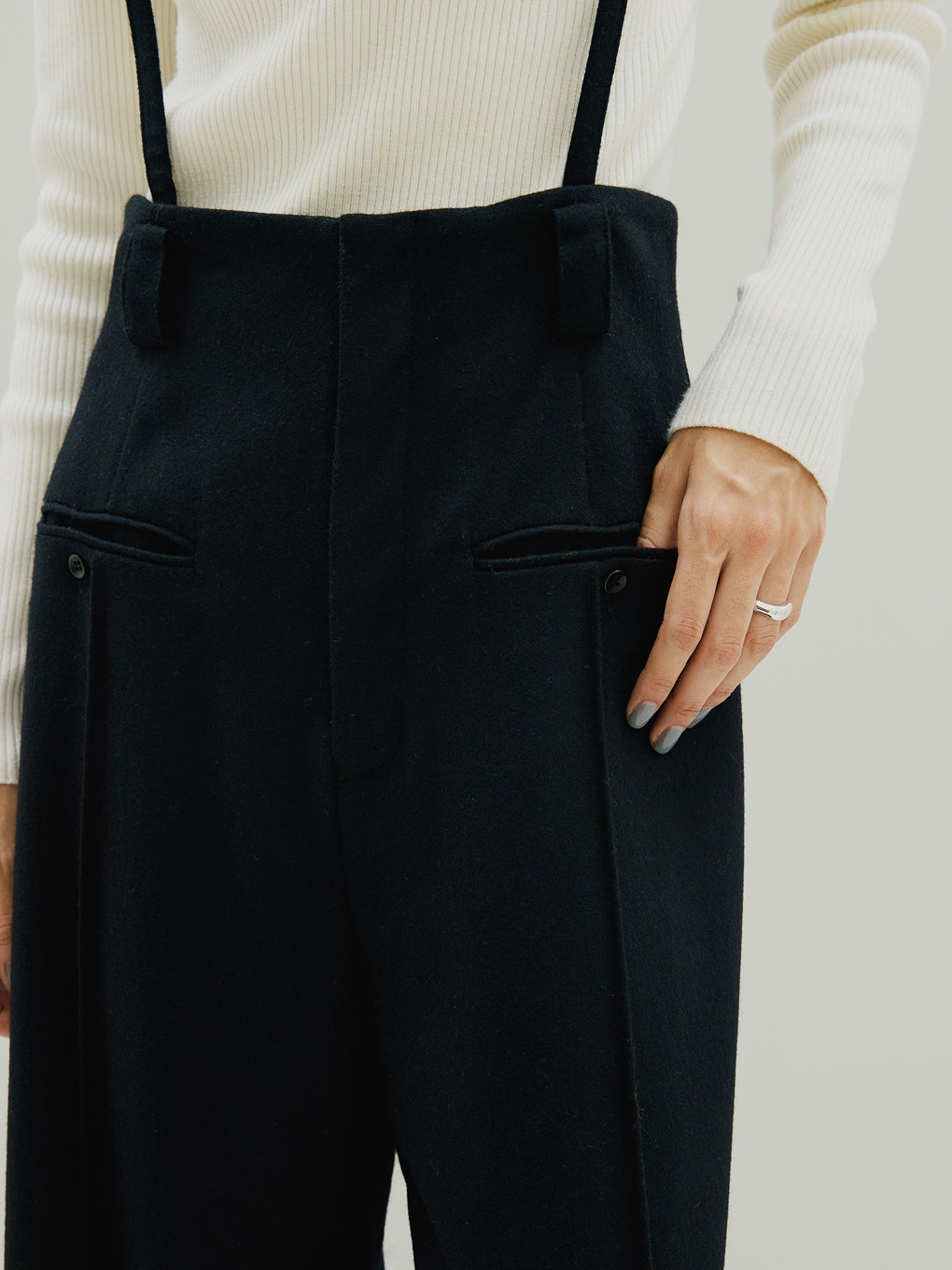 2WAY WOOL SUSPENDERS PANTS