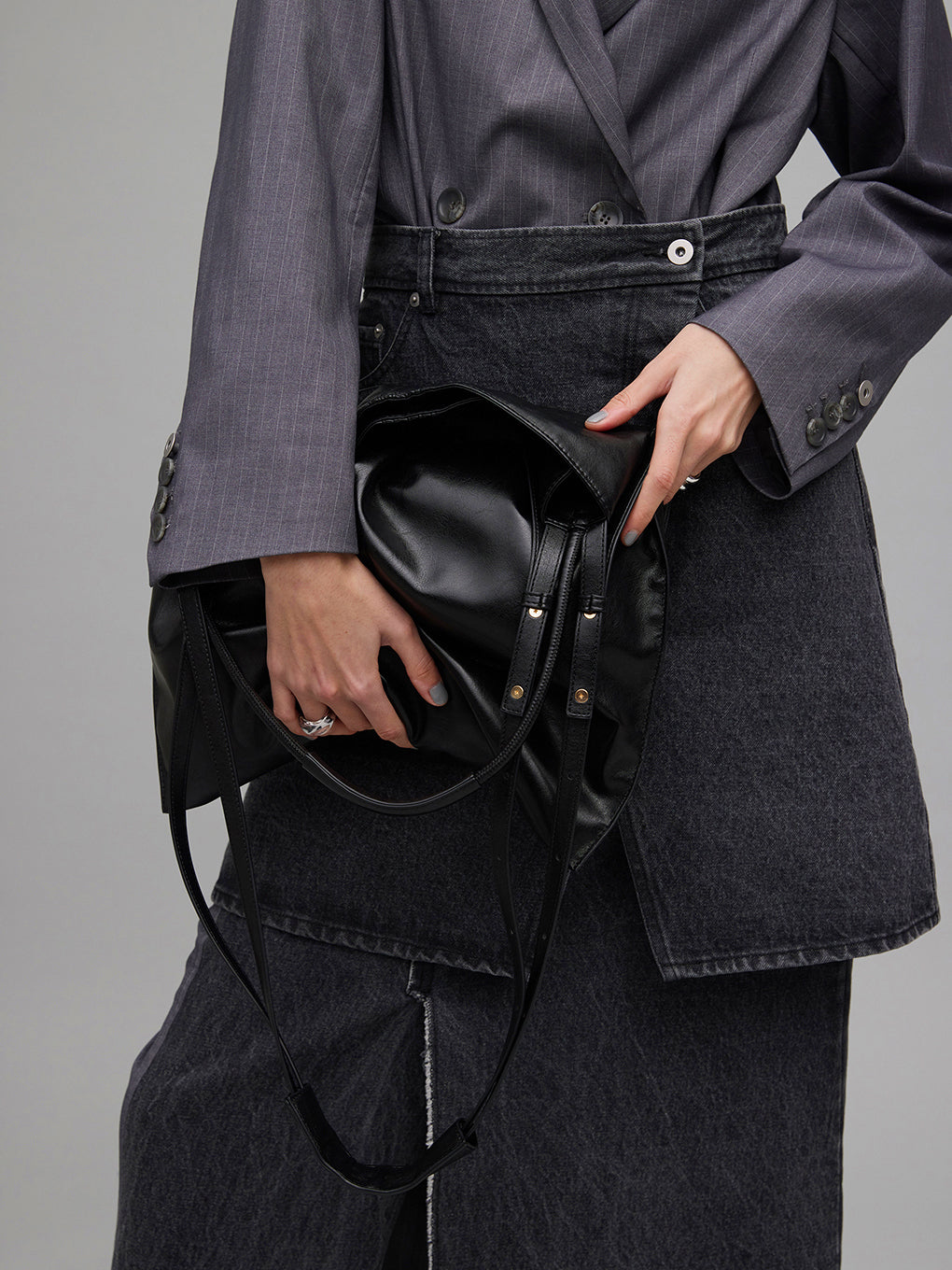 LUSTER FAKE LEATHER BAG
