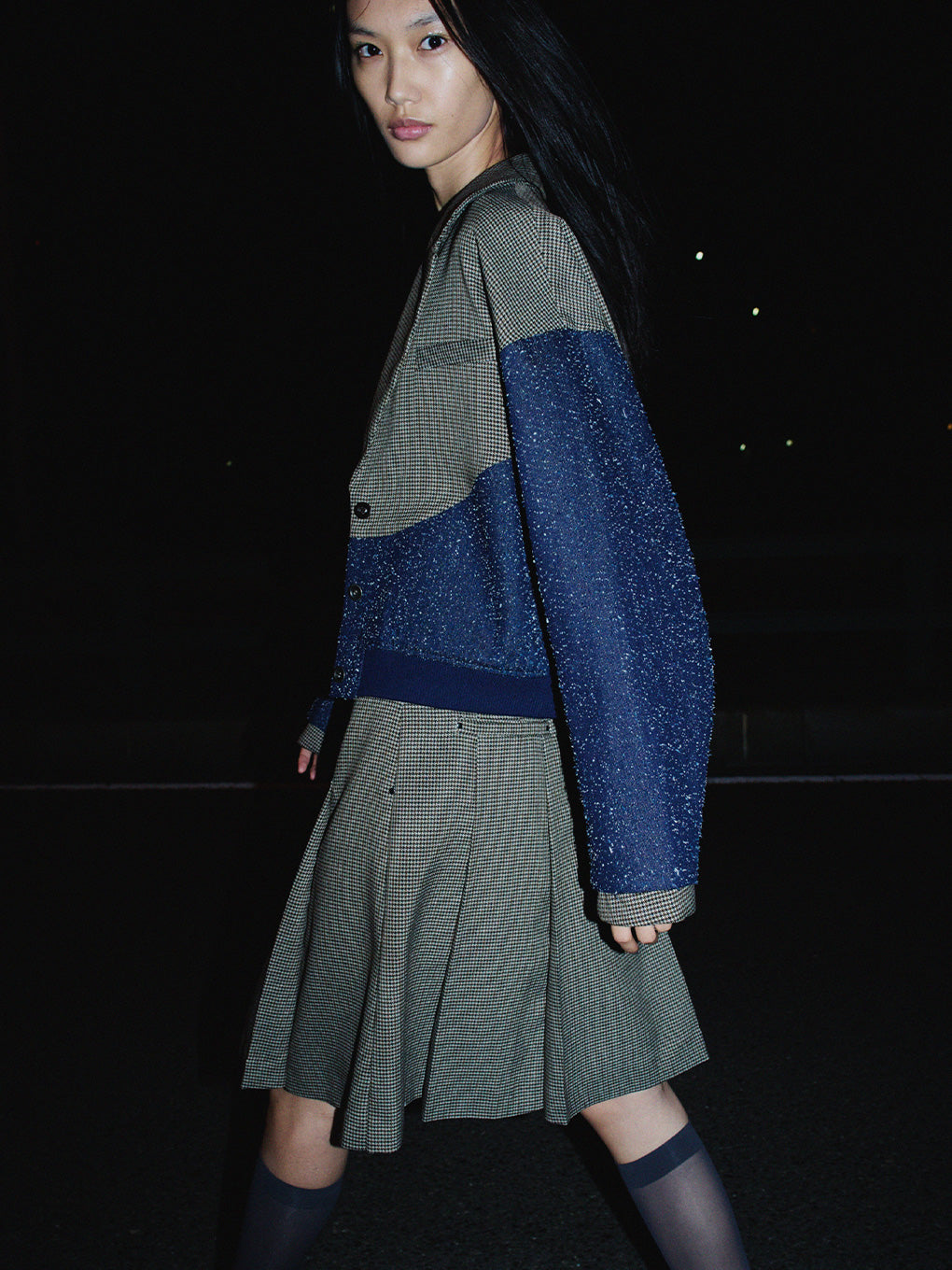 JENNY BOX PLEATED HALF SKIRT