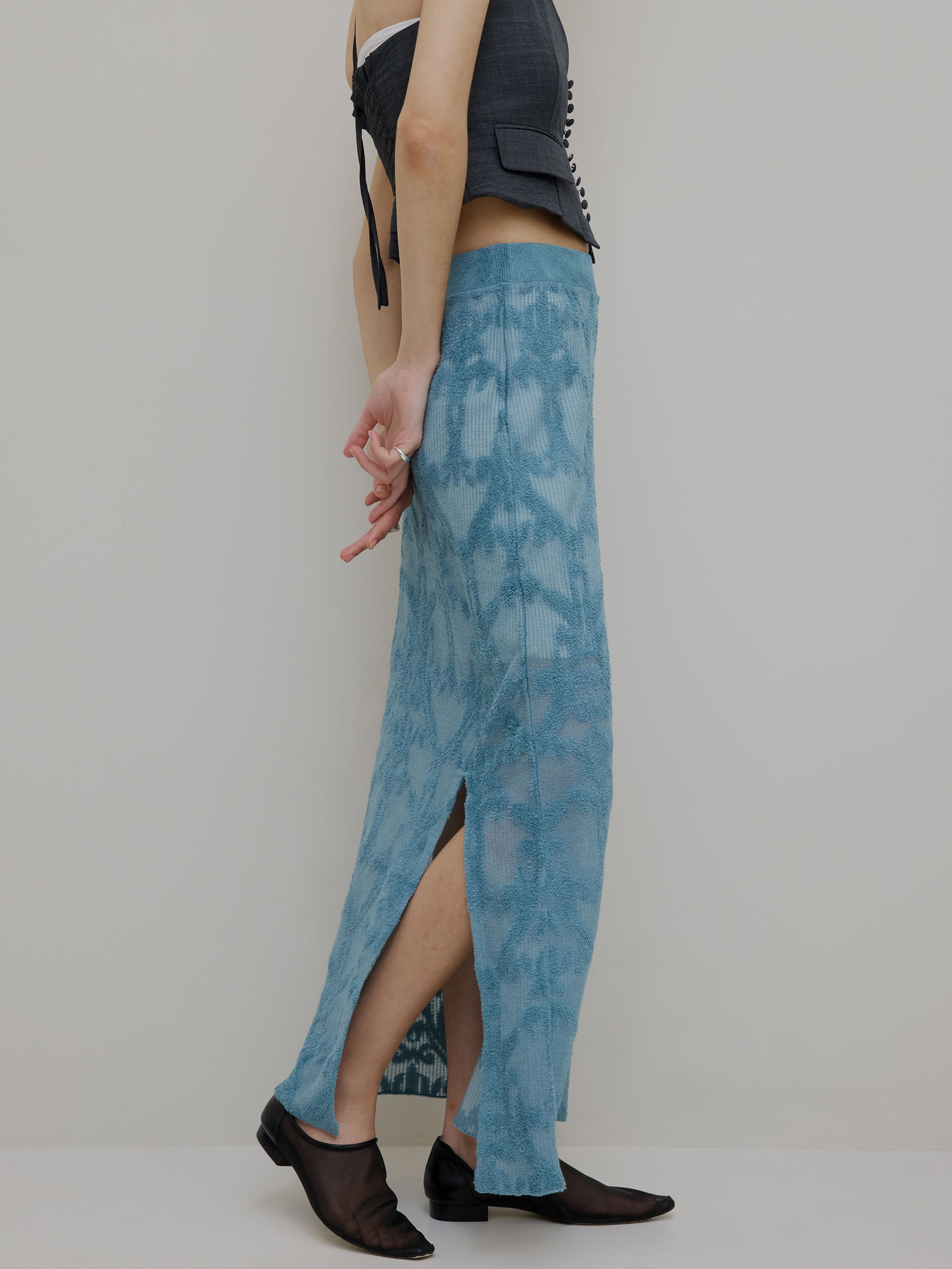 DAMASK KNIT JACQUARD SKIRT