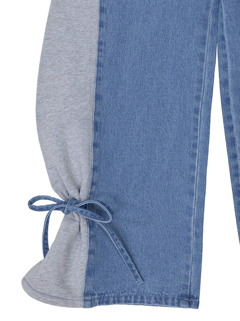 SIDE SWITCH 2WAY RIBBON DENIM PANTS