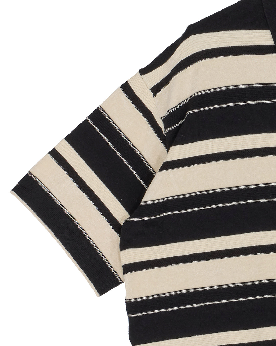 MULTI BORDER LOGO KNIT POLO TOP