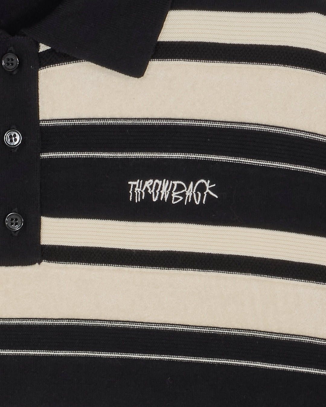 MULTI BORDER LOGO KNIT POLO TOP