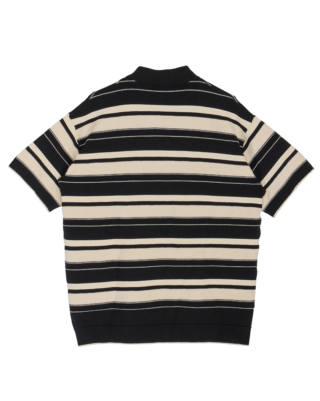 MULTI BORDER LOGO KNIT POLO TOP