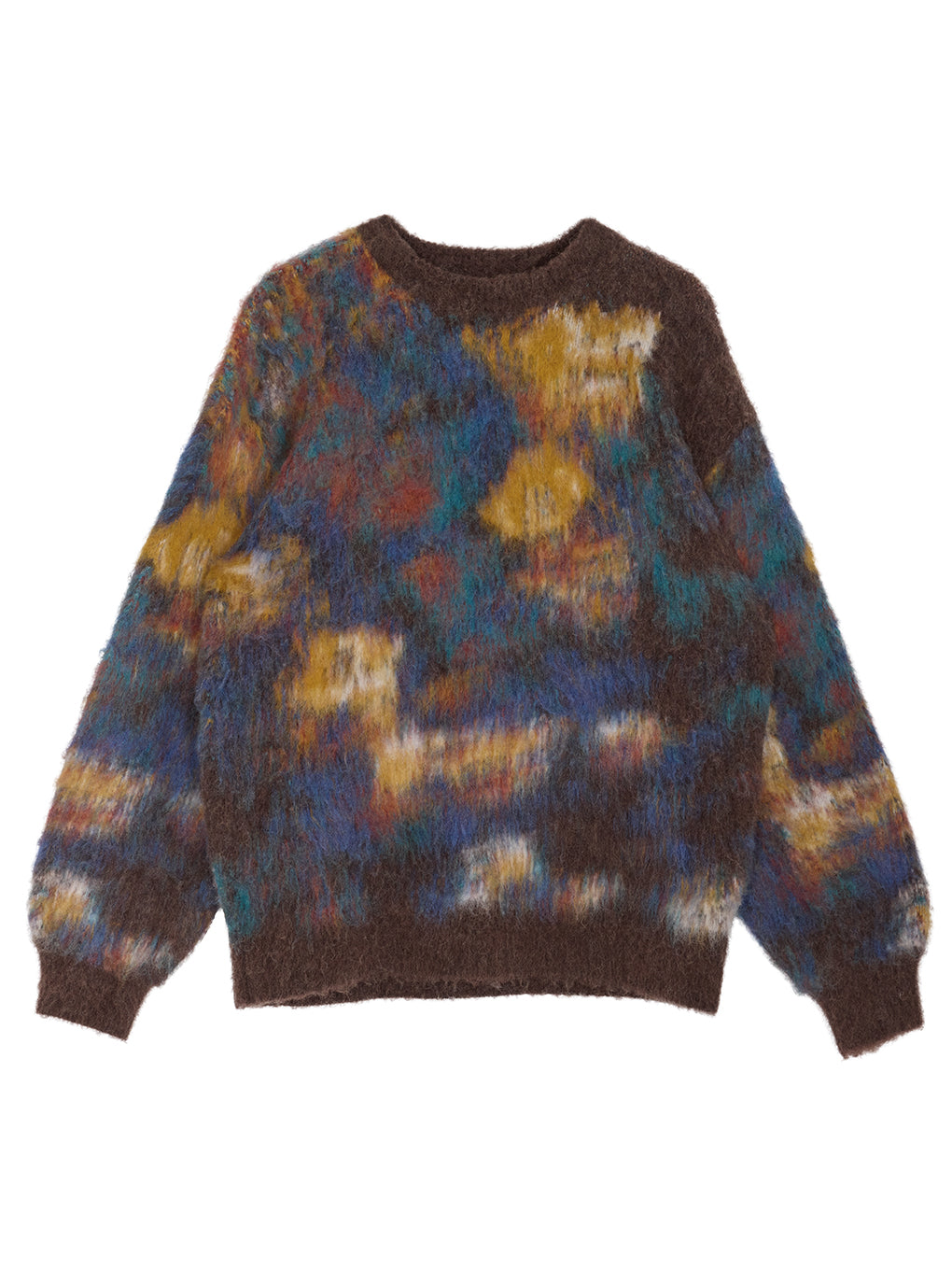 WILTED FLOWER MOHAIR JACQUARD KNIT TOP