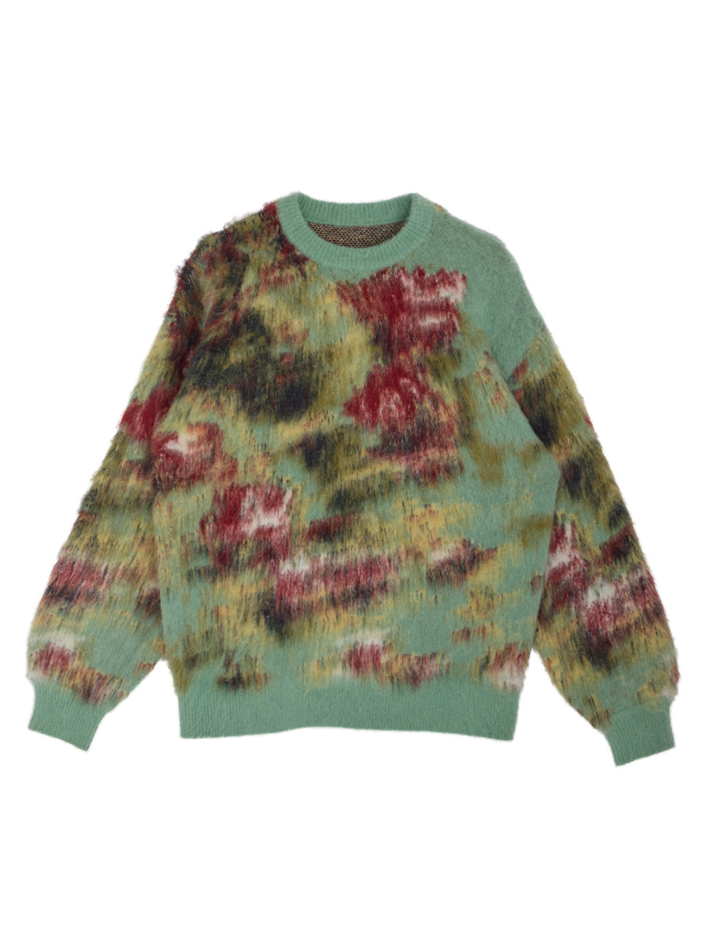 WILTED FLOWER MOHAIR JACQUARD KNIT TOP