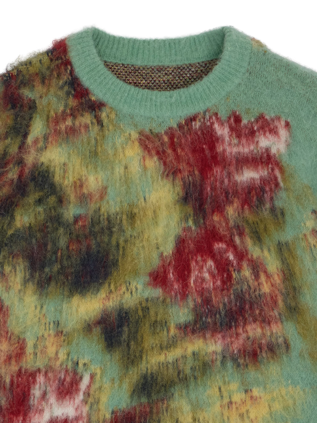 WILTED FLOWER MOHAIR JACQUARD KNIT TOP