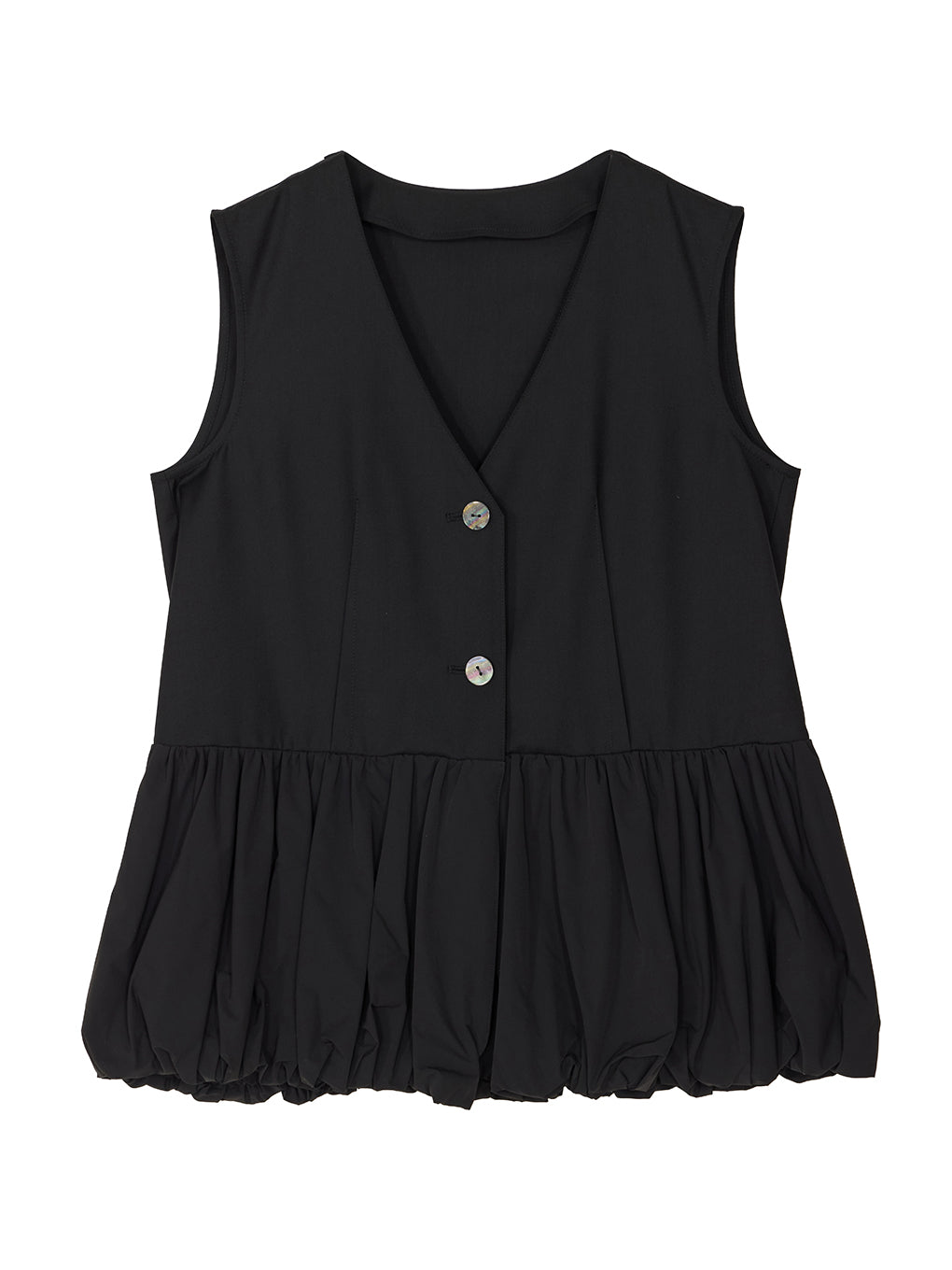 PEPLUM BALLOON BACK OPEN VEST