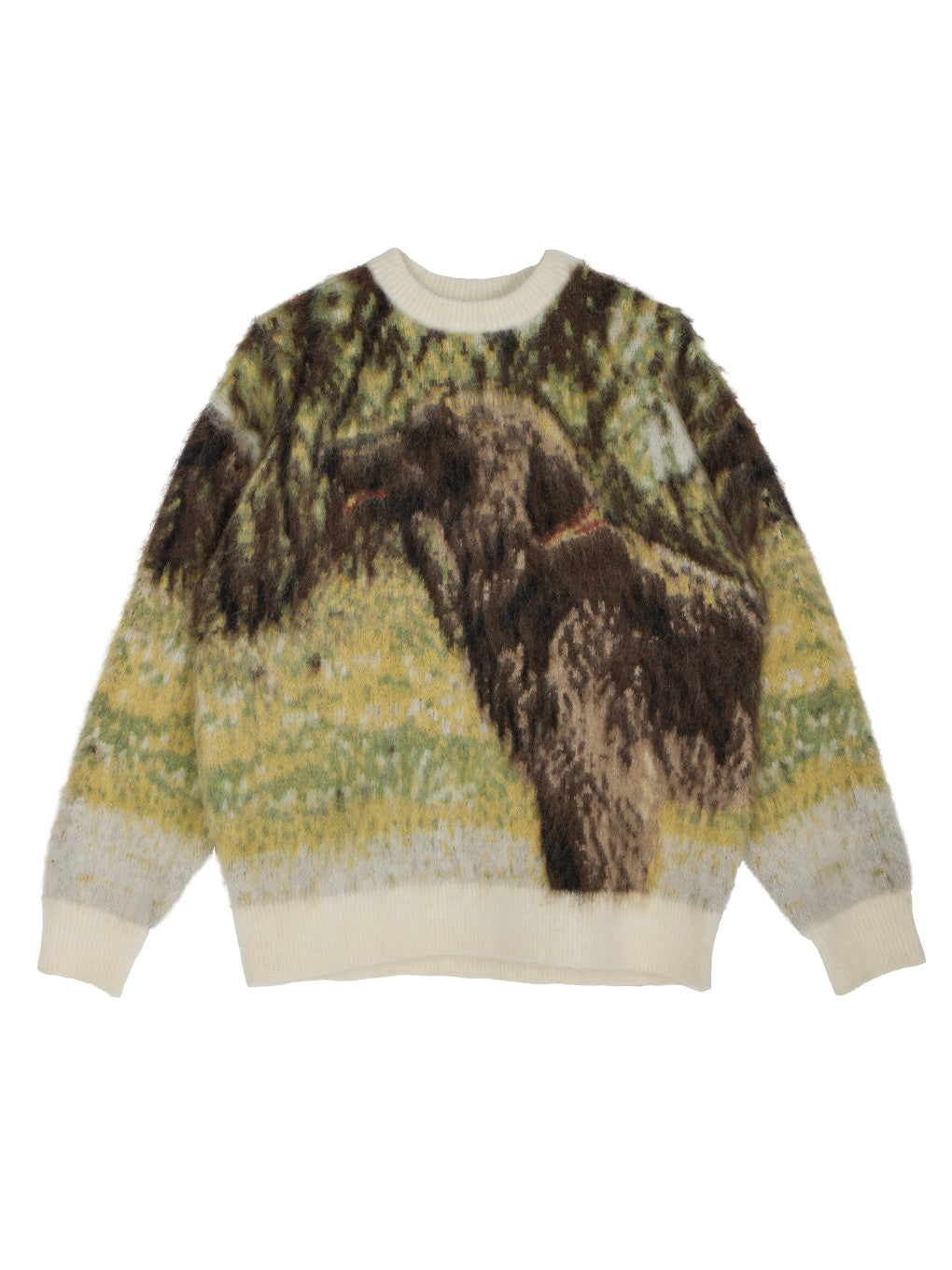 DOG MOHAIR JACQUARD KNIT TOP