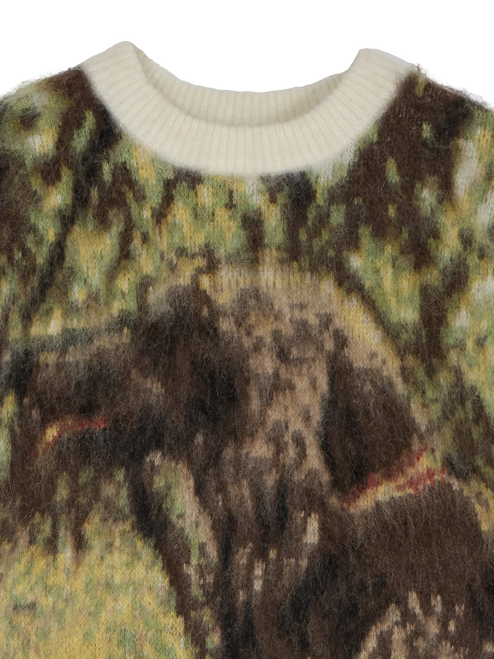 DOG MOHAIR JACQUARD KNIT TOP