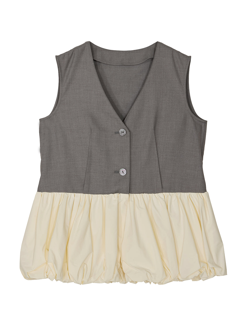 PEPLUM BALLOON BACK OPEN VEST