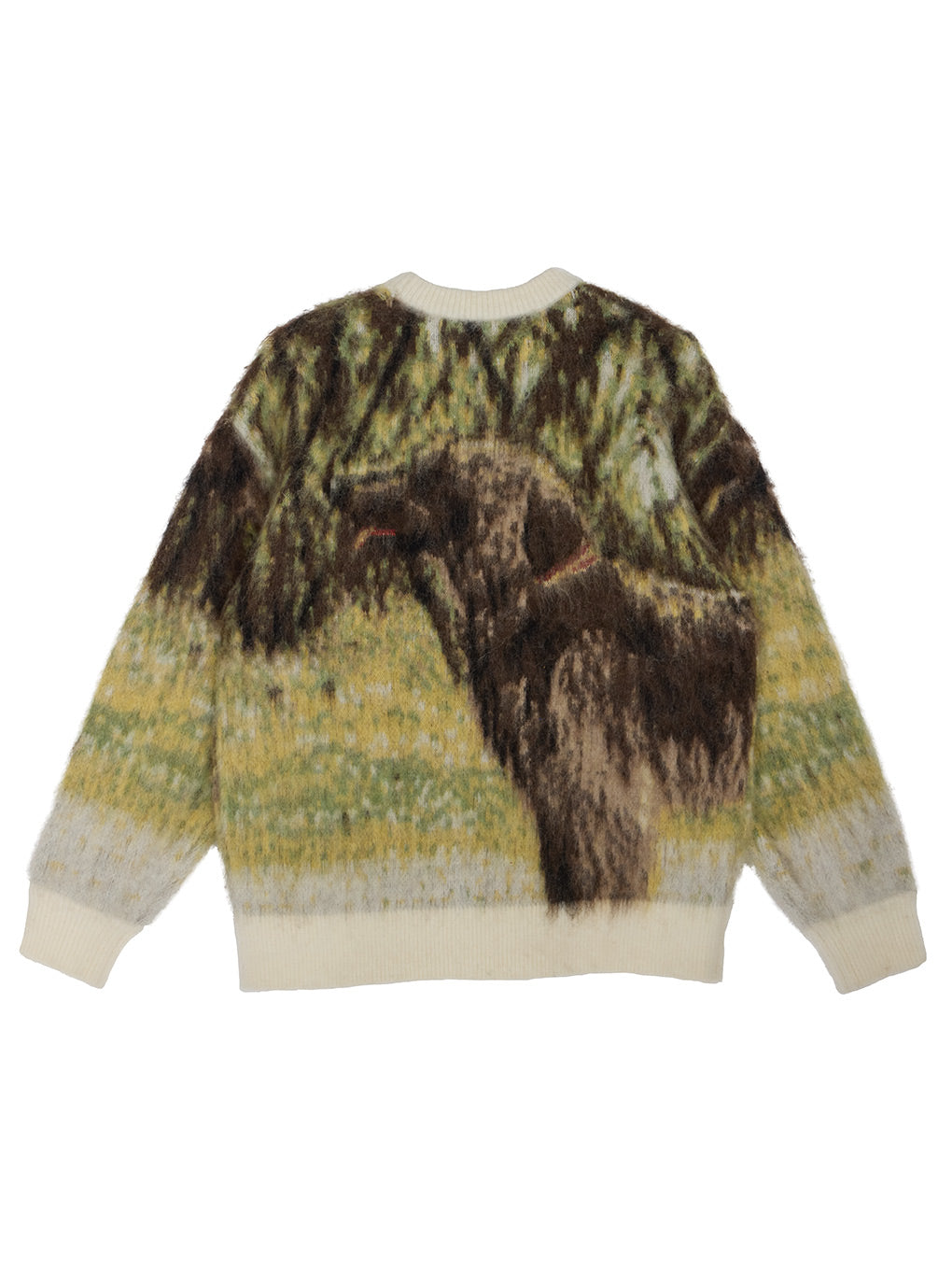 DOG MOHAIR JACQUARD KNIT TOP