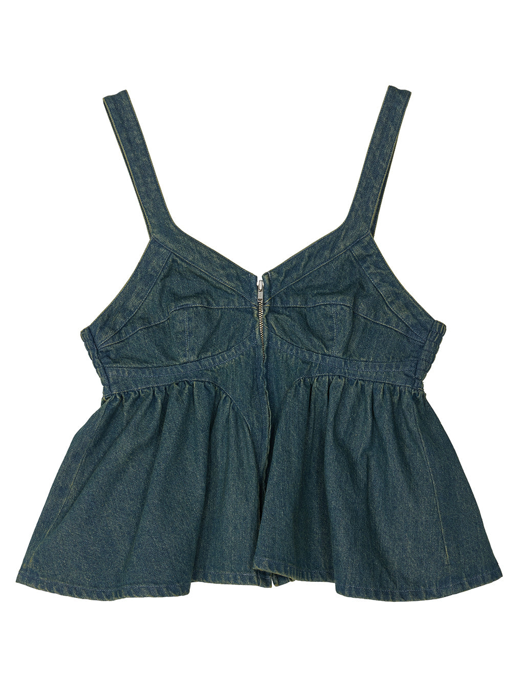 GRUNGE DENIM PEPLUM BUSTIER