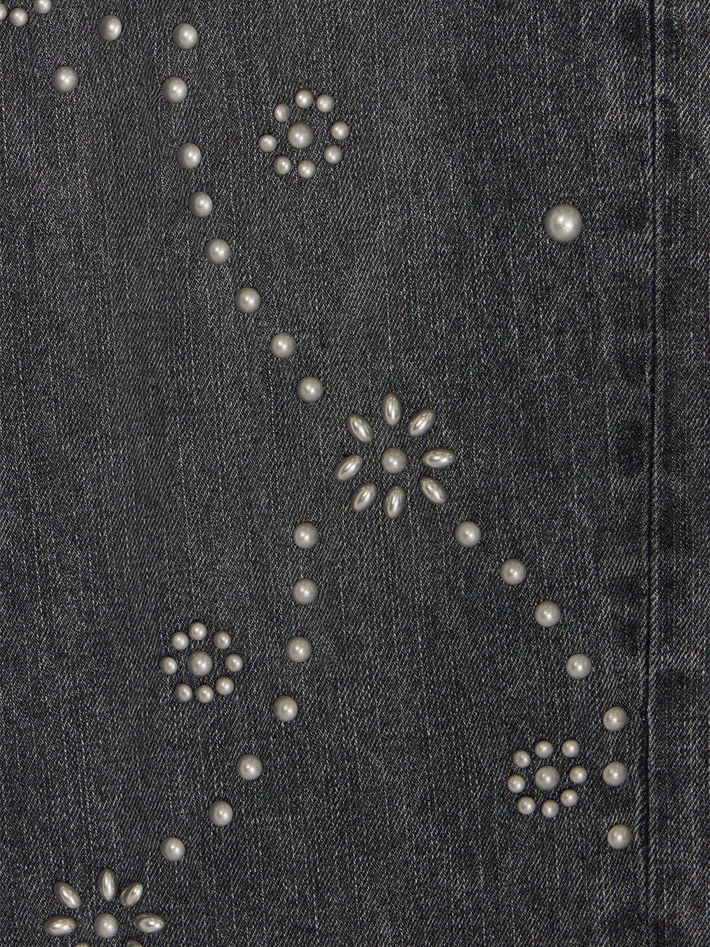 STUDS DETAIL STRAIGHT DENIM PANTS