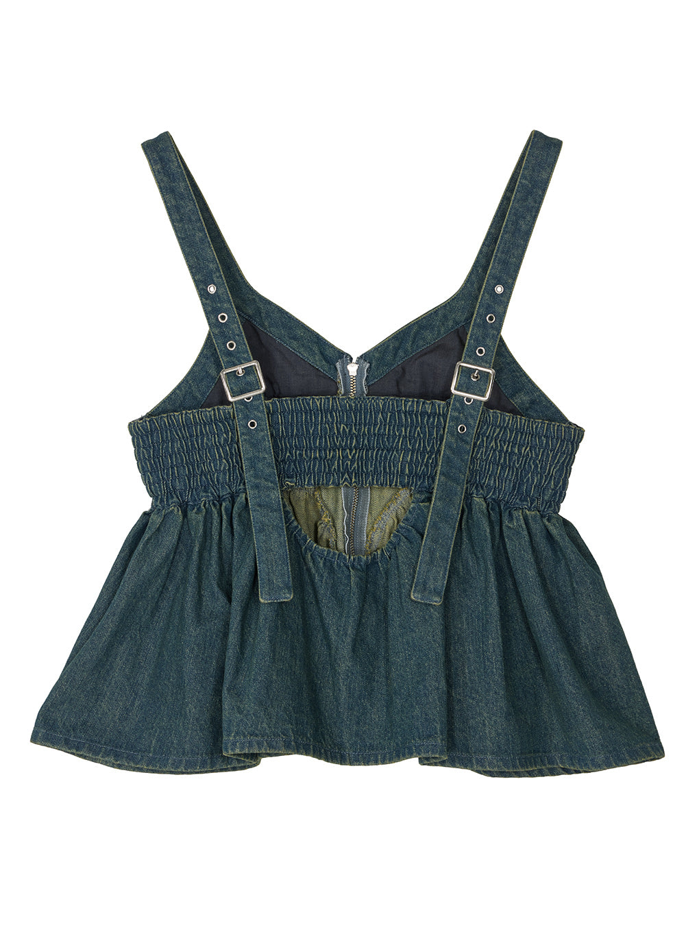 GRUNGE DENIM PEPLUM BUSTIER