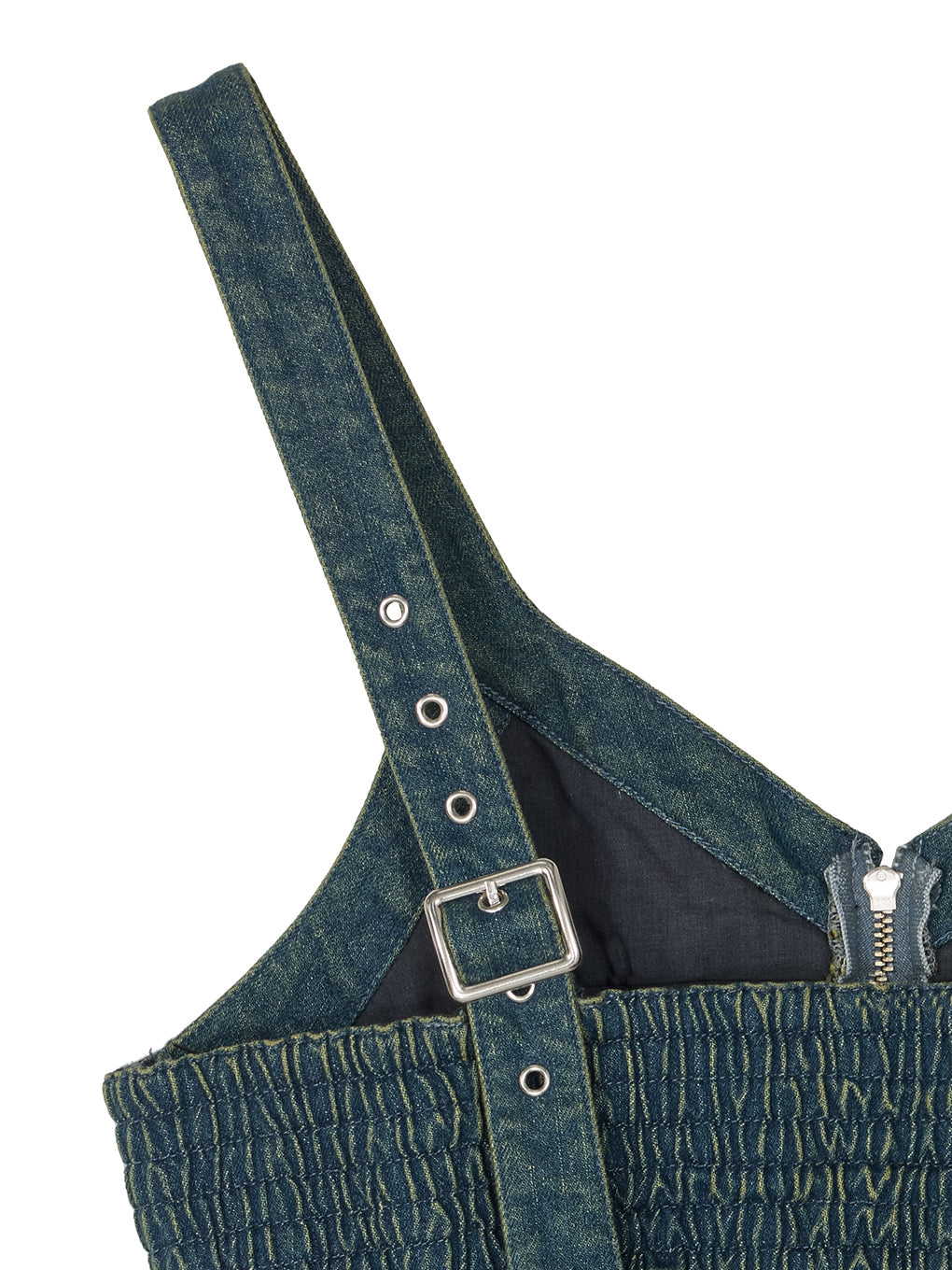 GRUNGE DENIM PEPLUM BUSTIER