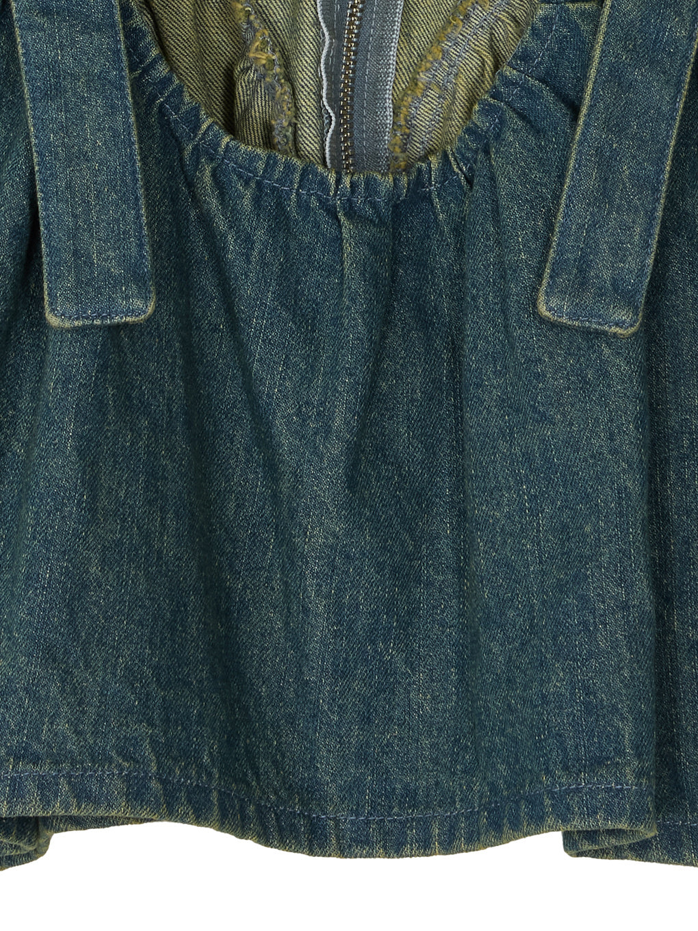 GRUNGE DENIM PEPLUM BUSTIER