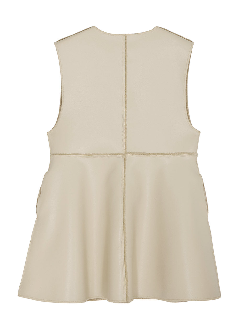 BOA V NECK REVERSIBLE PEPLUM VEST
