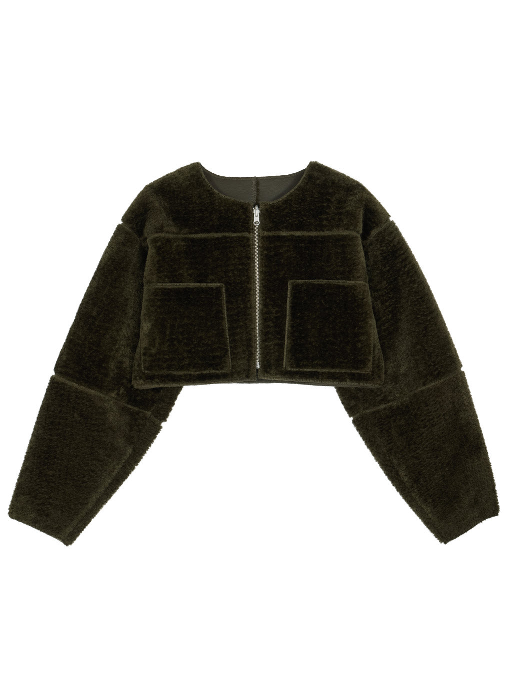 BOA COLLARLESS REVERSIBLE SHORT JACKET