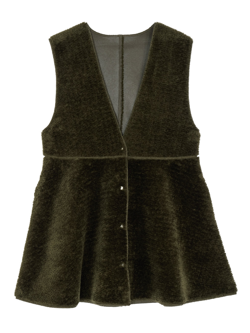 BOA V NECK REVERSIBLE PEPLUM VEST
