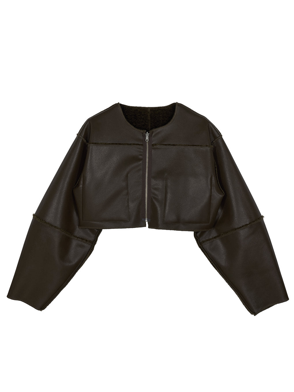 BOA COLLARLESS REVERSIBLE SHORT JACKET
