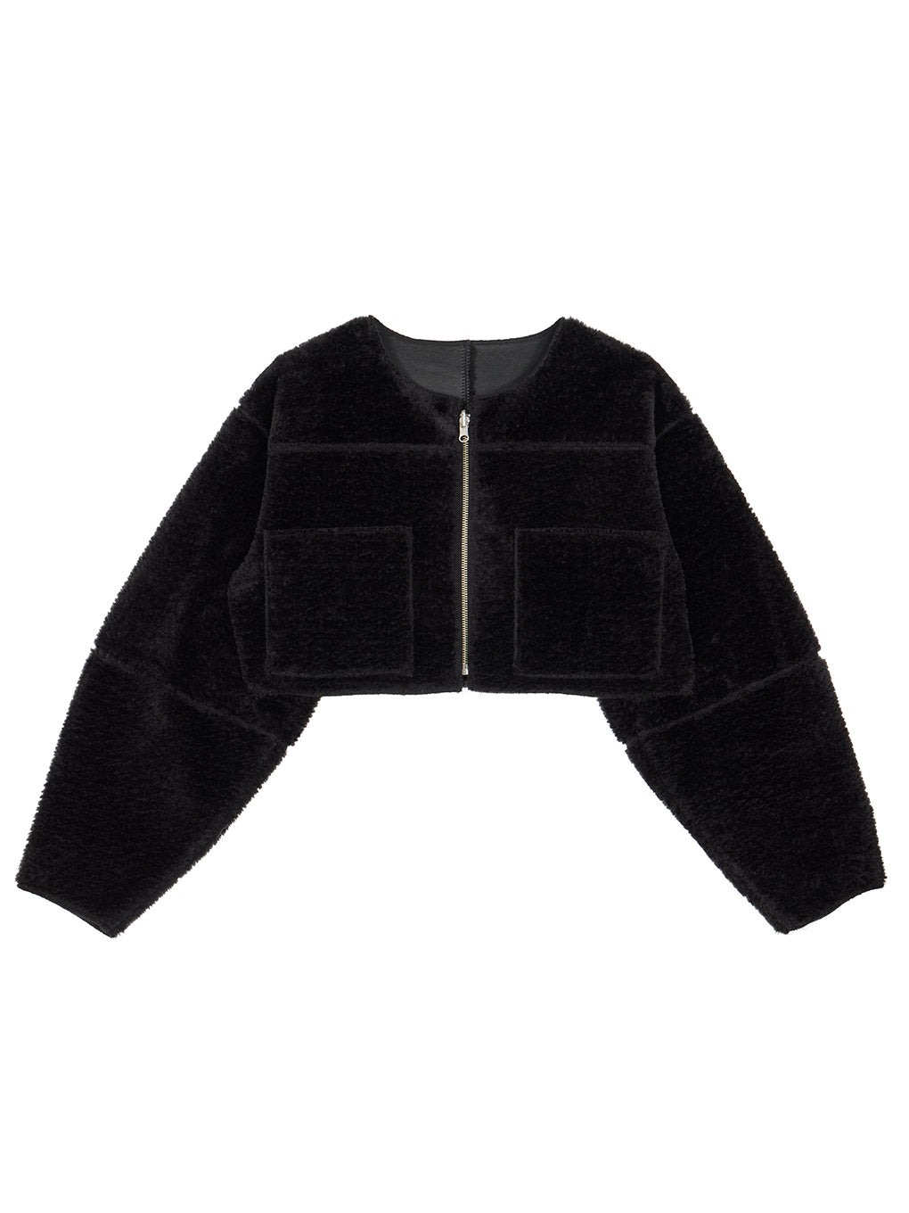 BOA COLLARLESS REVERSIBLE SHORT JACKET