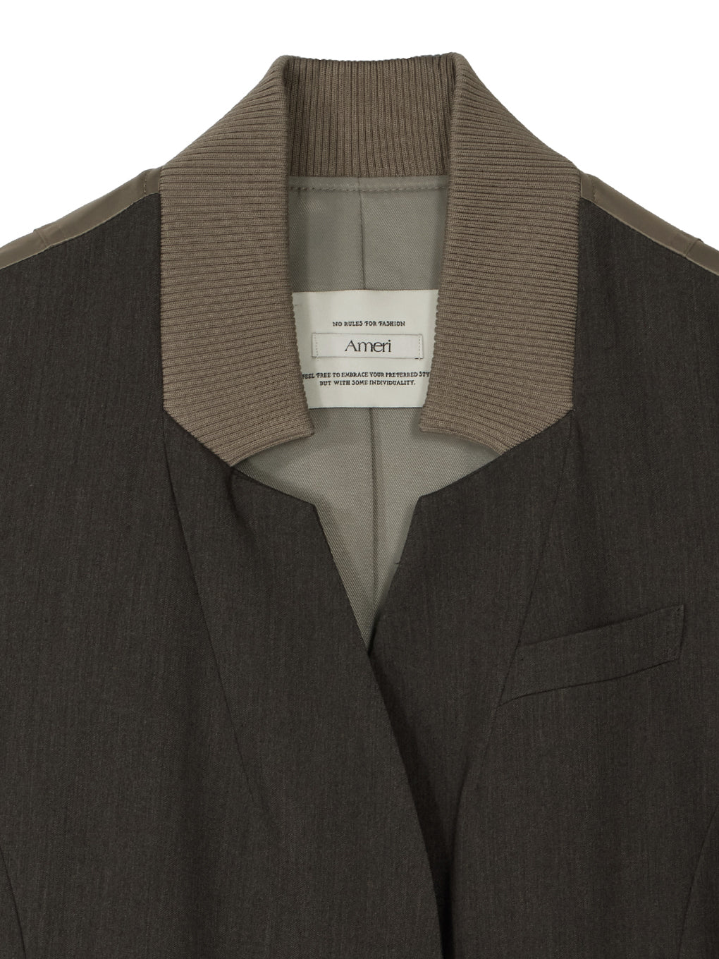 MILITARY DOCKING COLLARLESS JACKET
