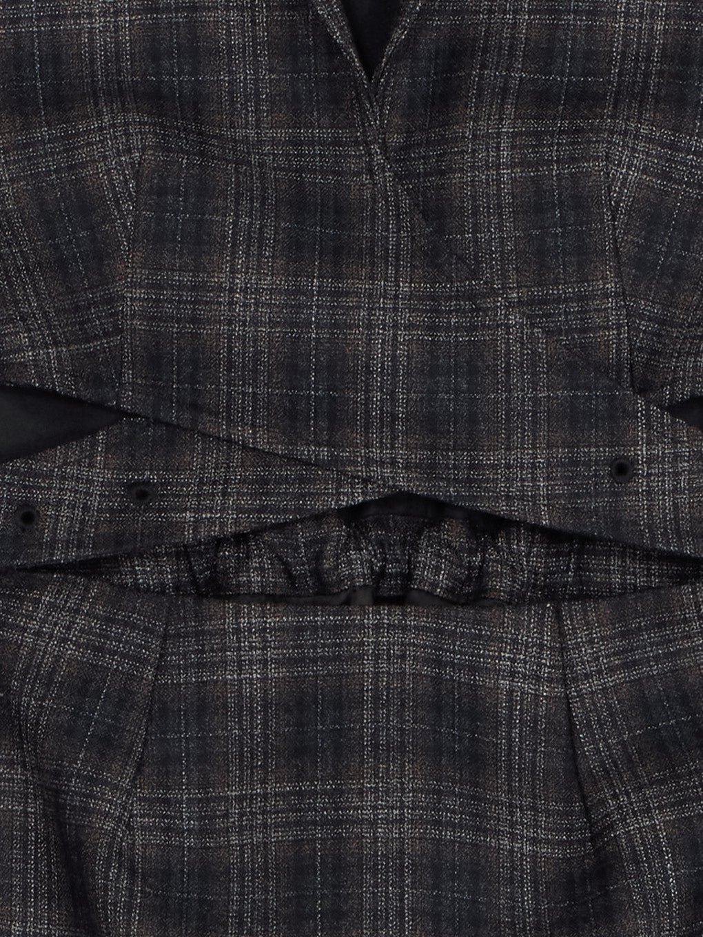 WAIST CROSS CHECK DRESS