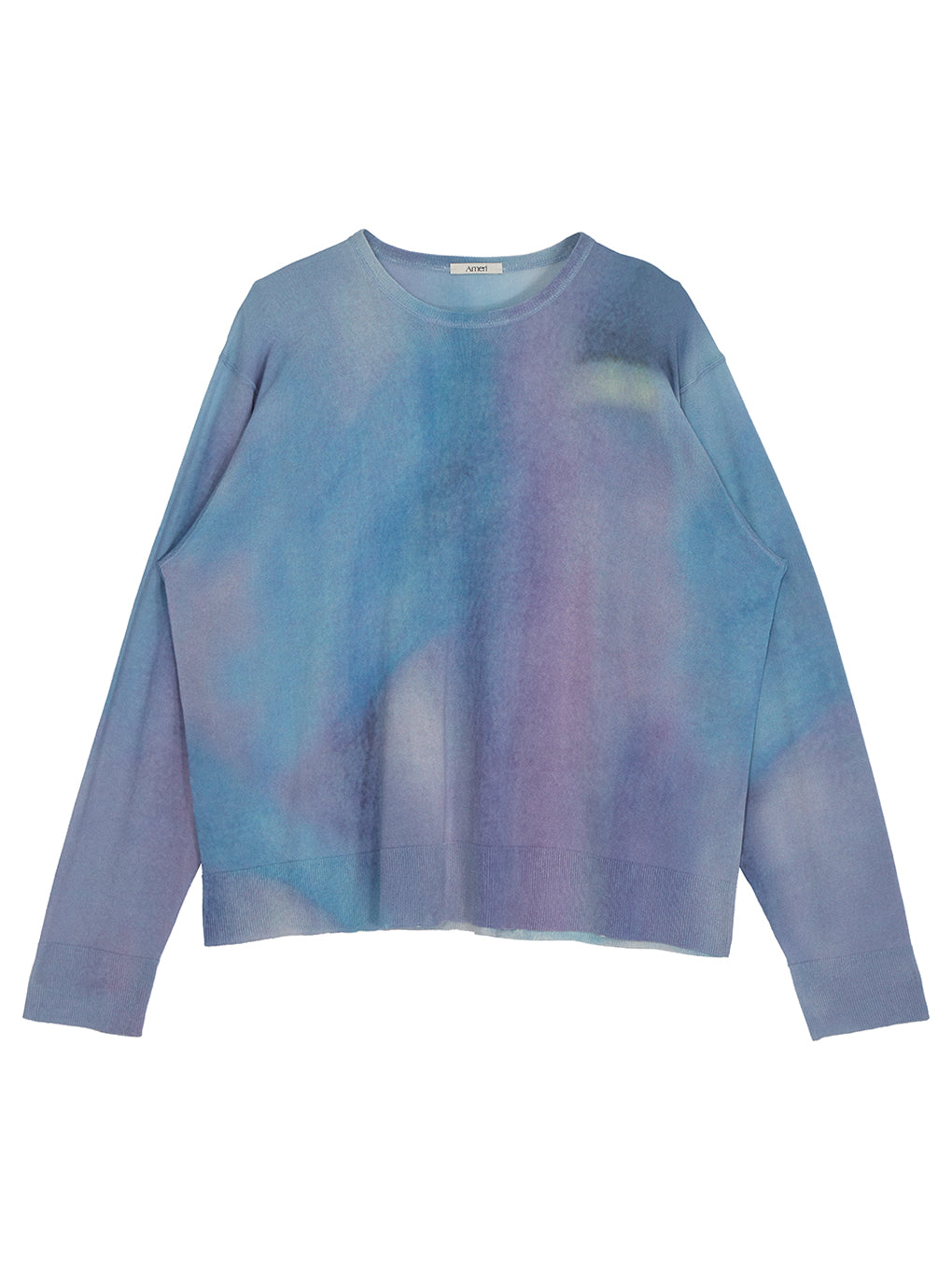 DULL GRADATION PRINT KNIT TOP
