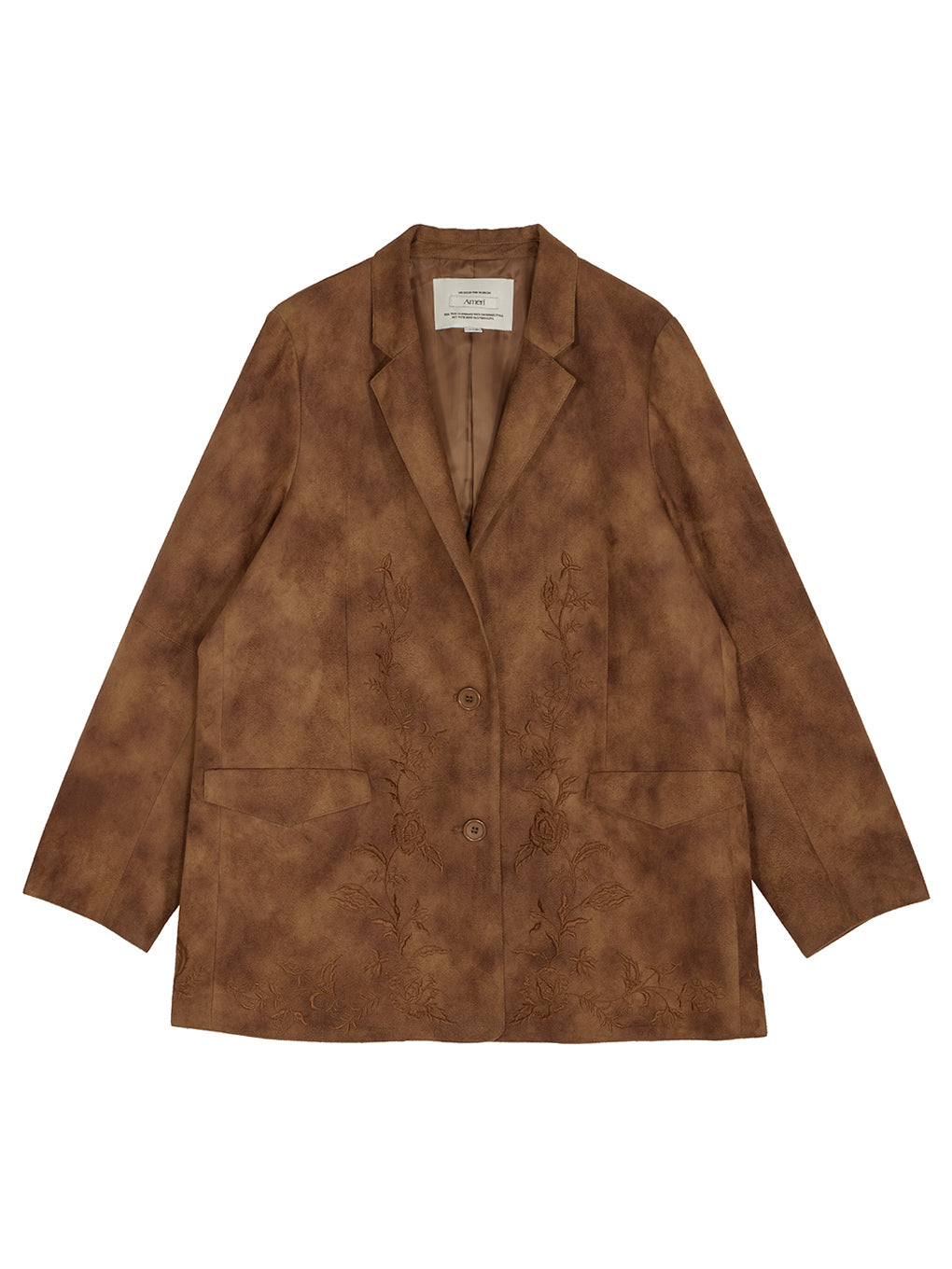 SYNTHETIC SUEDE EMBROIDERY JACKET