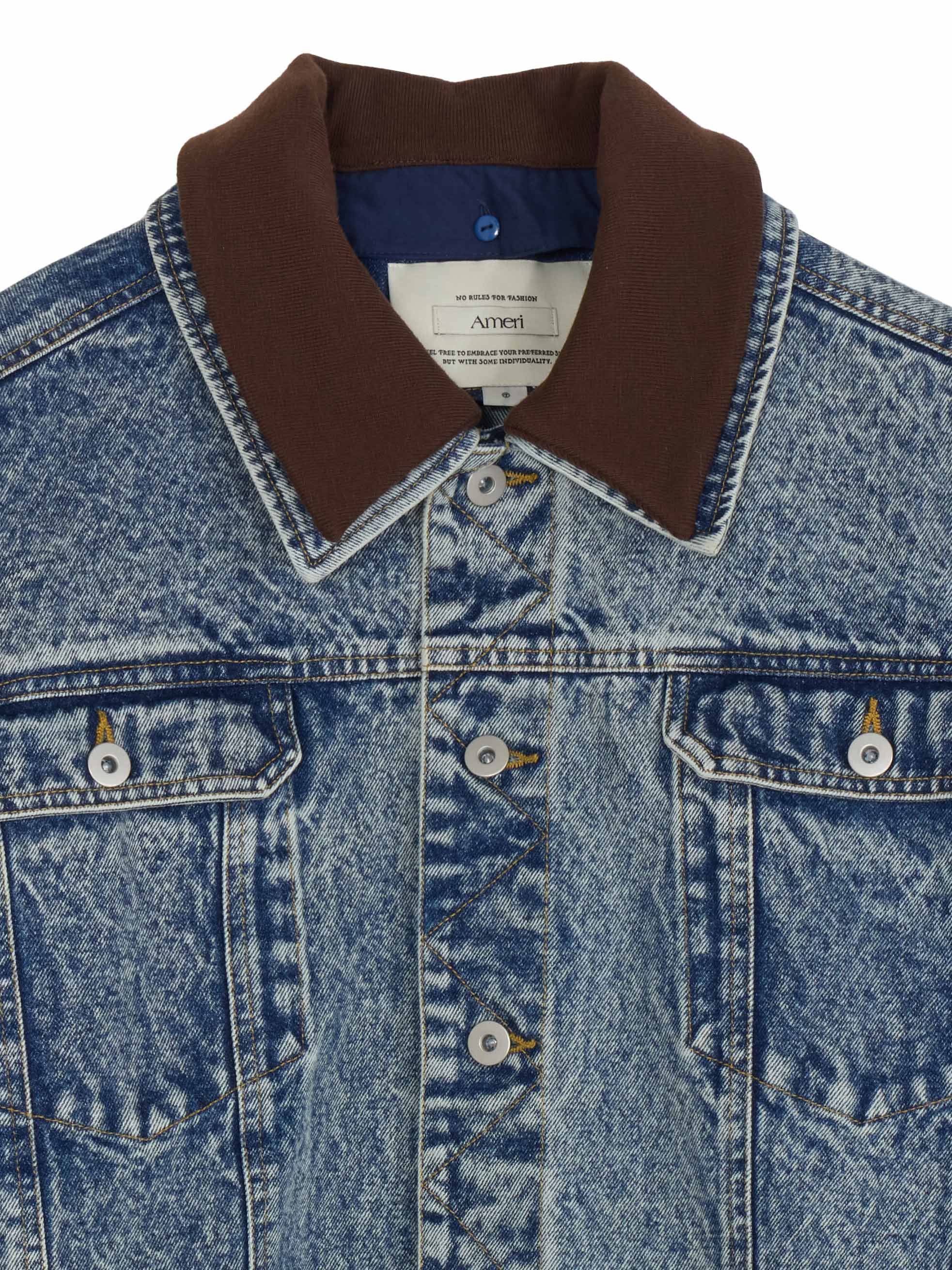 RIB MIX DENIM BLOUSON