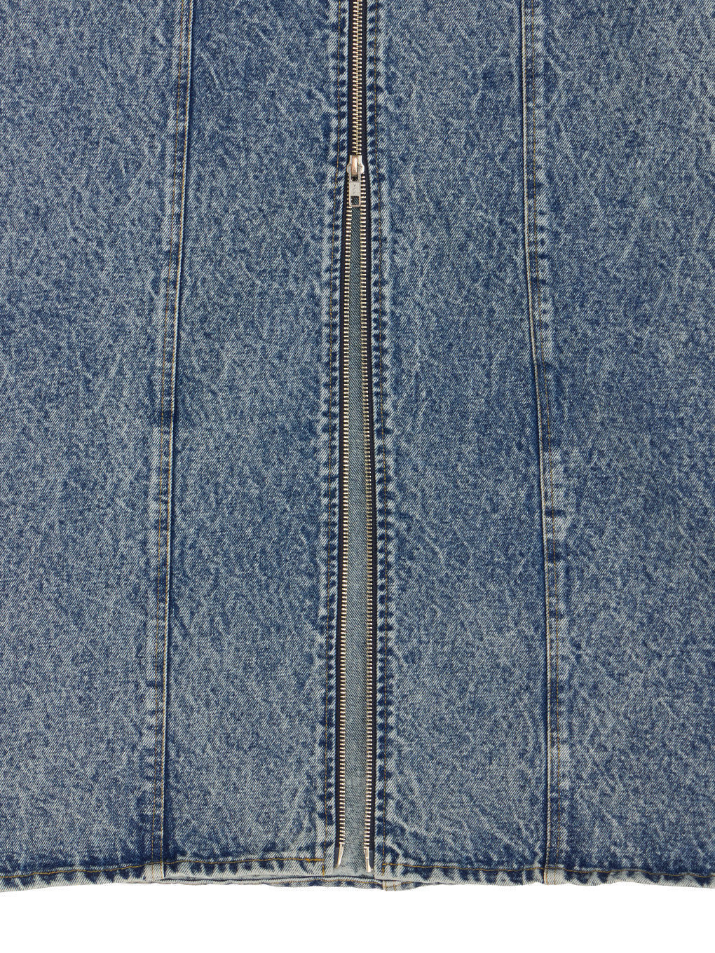 RIB MIX DENIM SKIRT