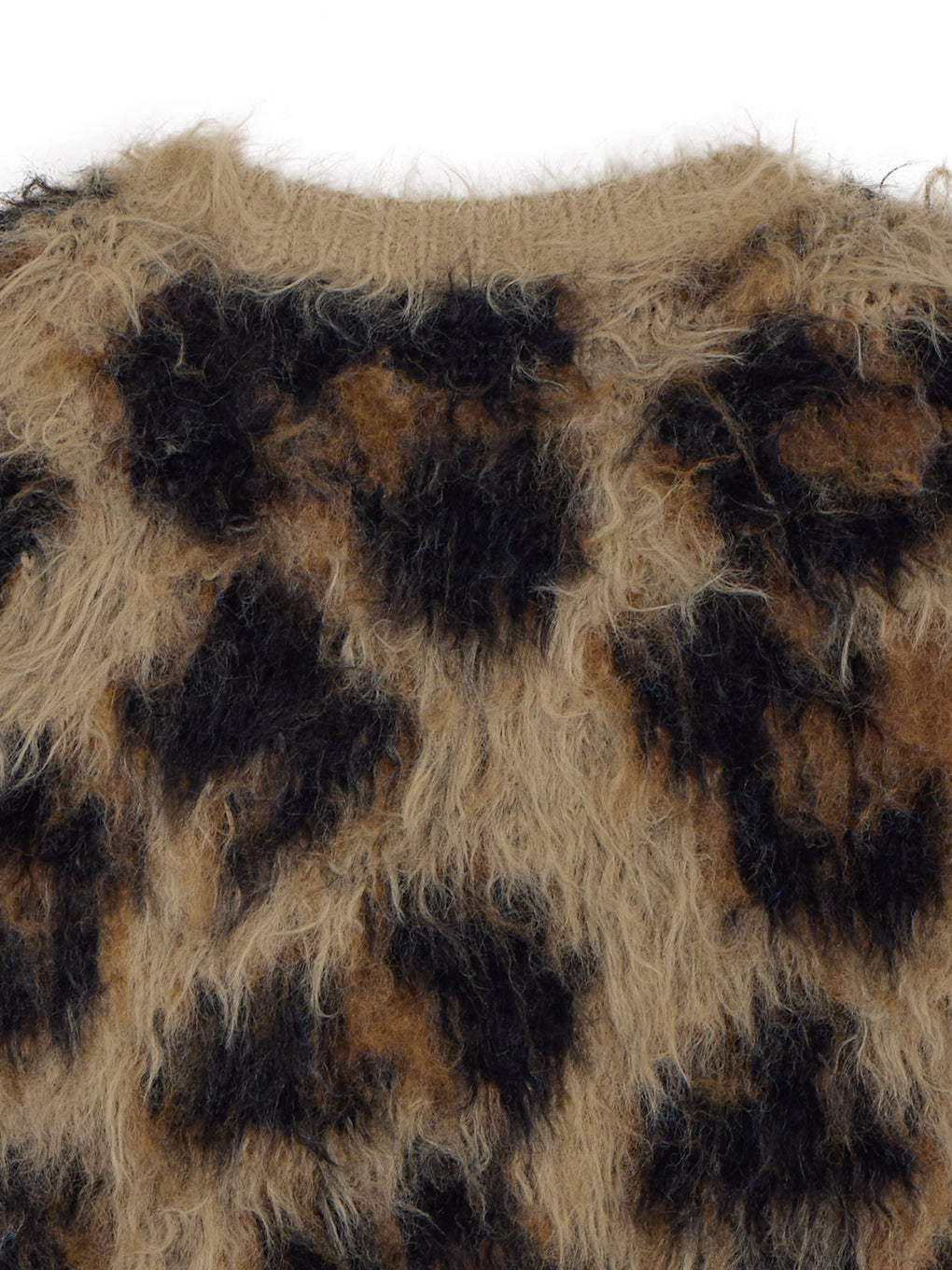 ANIMAL SHAGGY KNIT CARDIGAN
