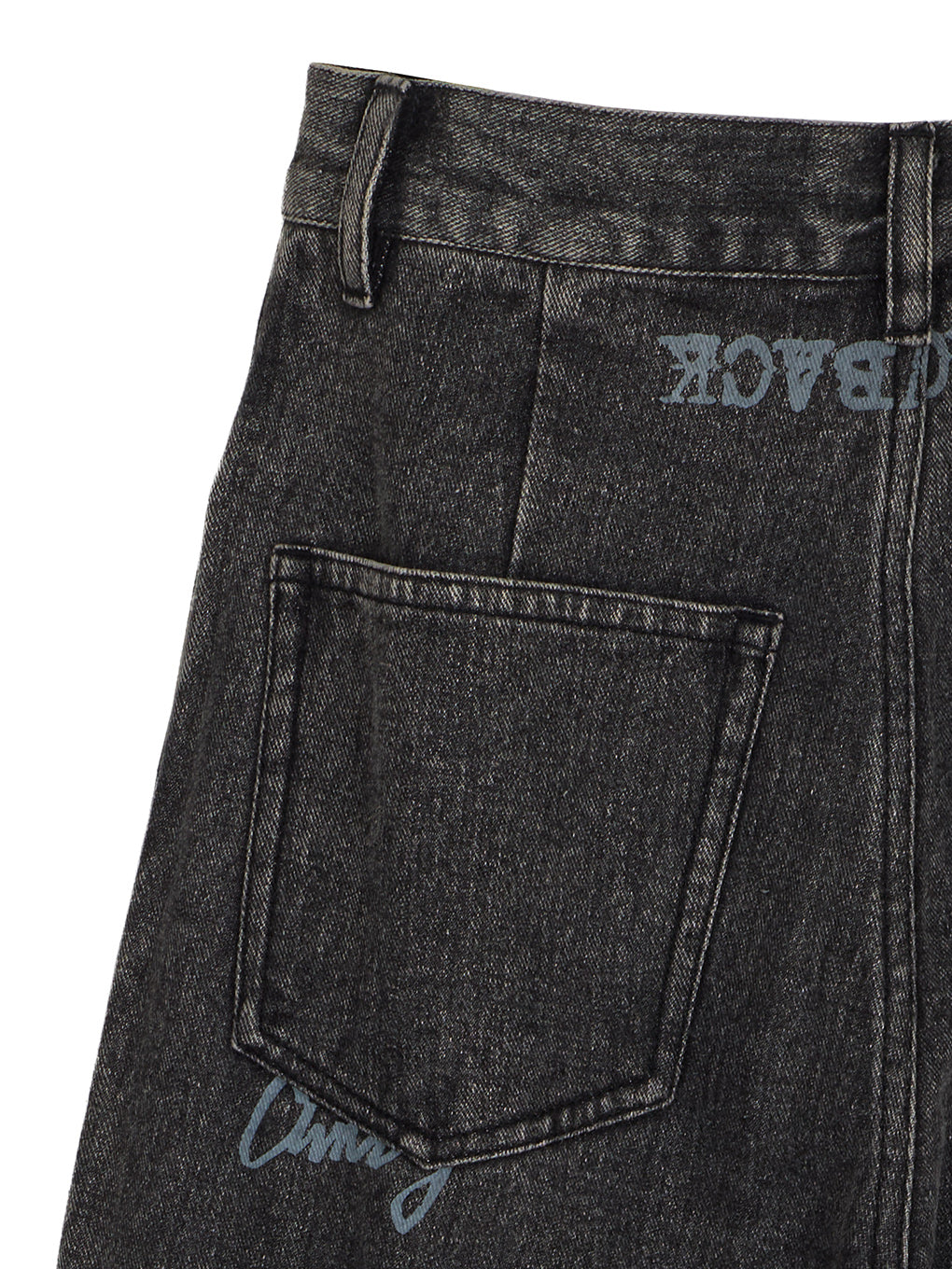 PAINT MOTIF PRINT DENIM PANTS