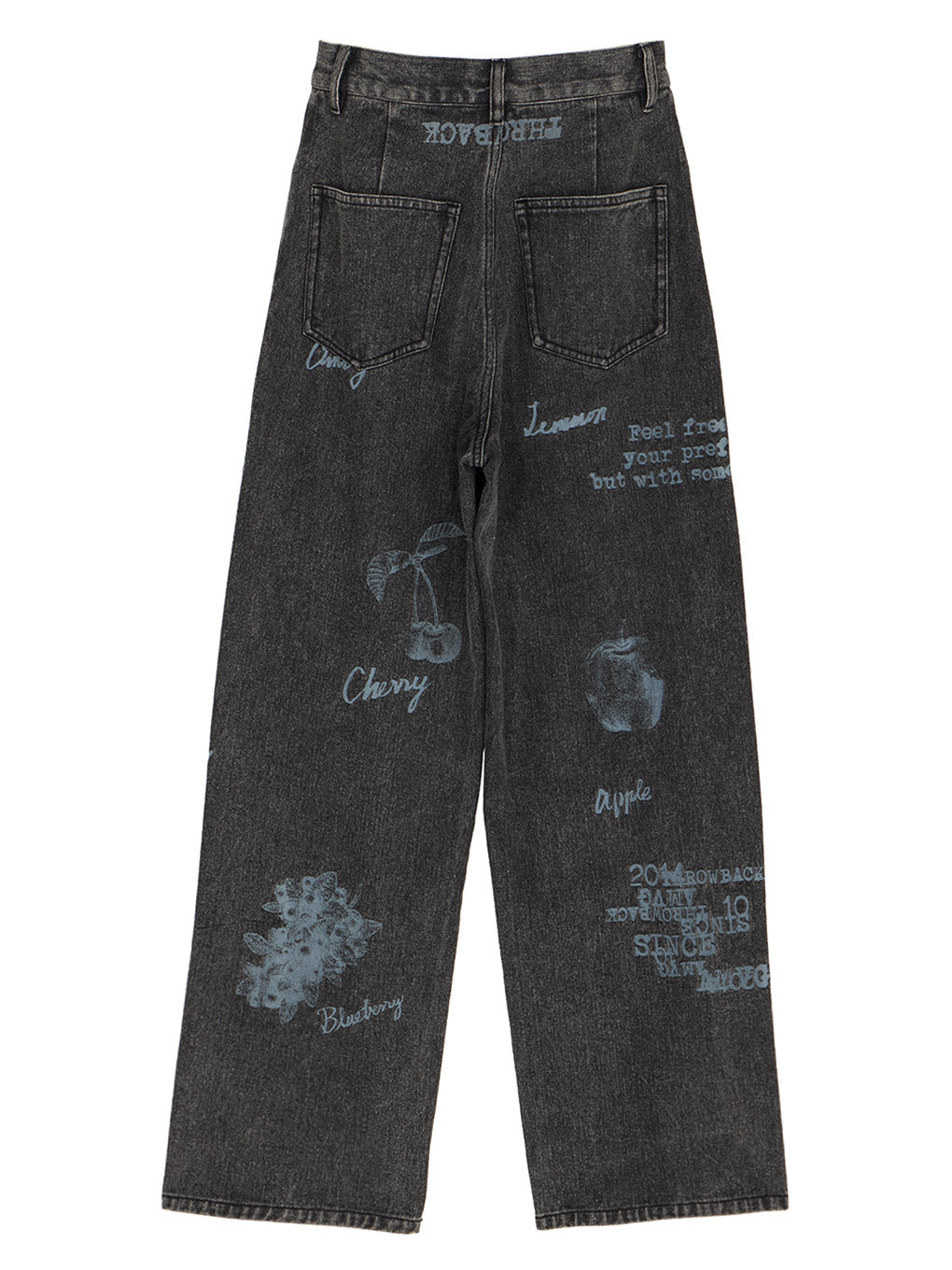 PAINT MOTIF PRINT DENIM PANTS