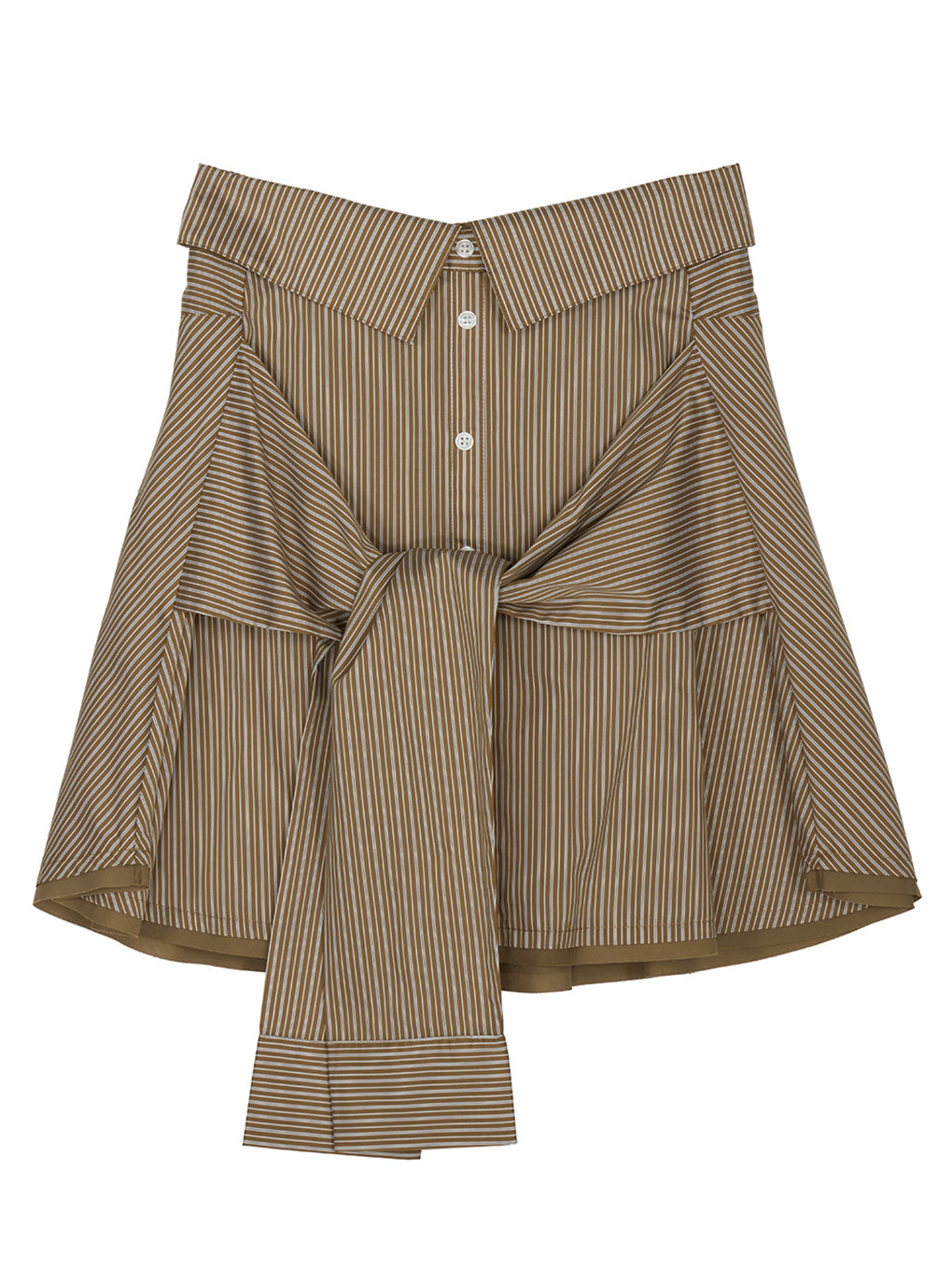 STRIPE SHIRT DETAIL MINI SKIRT