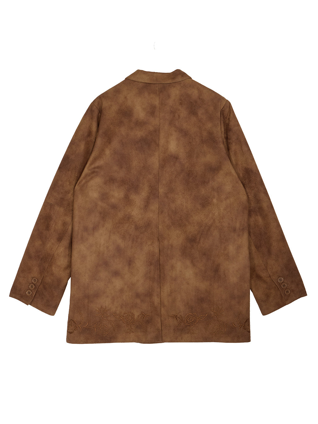 SYNTHETIC SUEDE EMBROIDERY JACKET