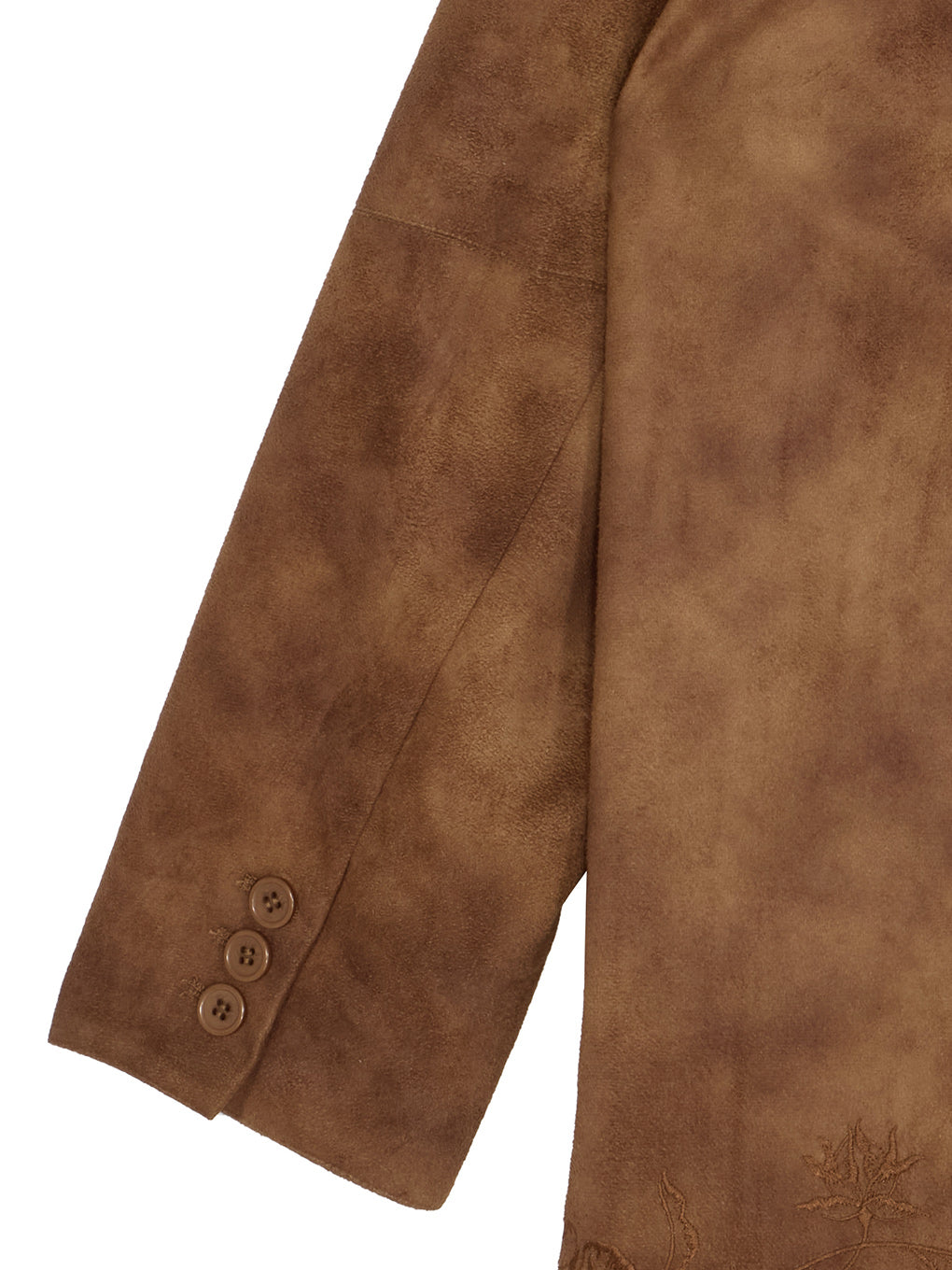 SYNTHETIC SUEDE EMBROIDERY JACKET