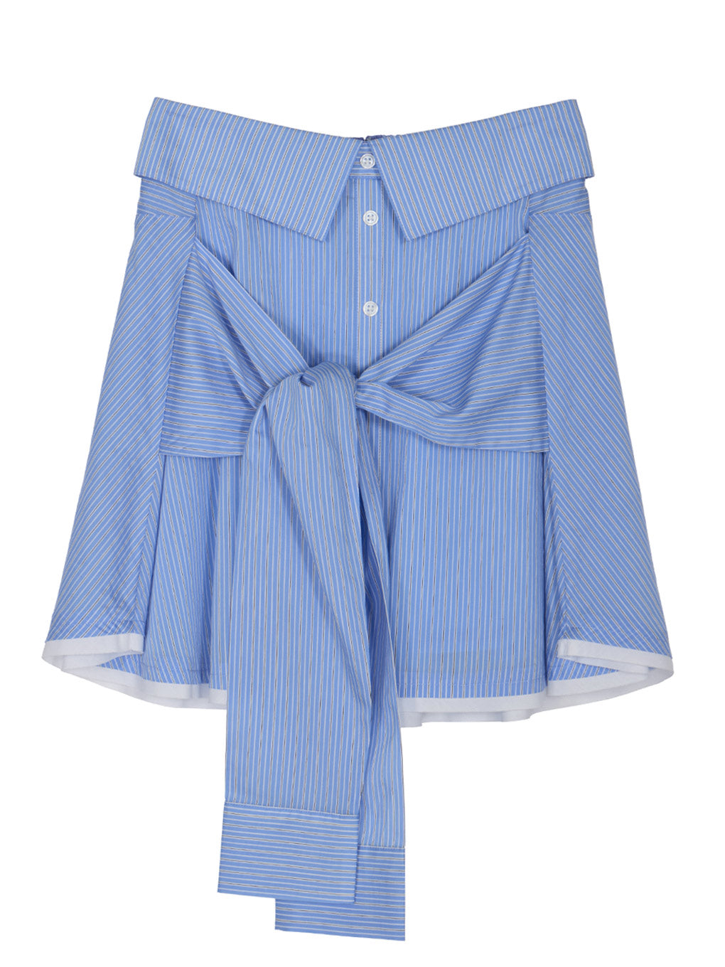 STRIPE SHIRT DETAIL MINI SKIRT