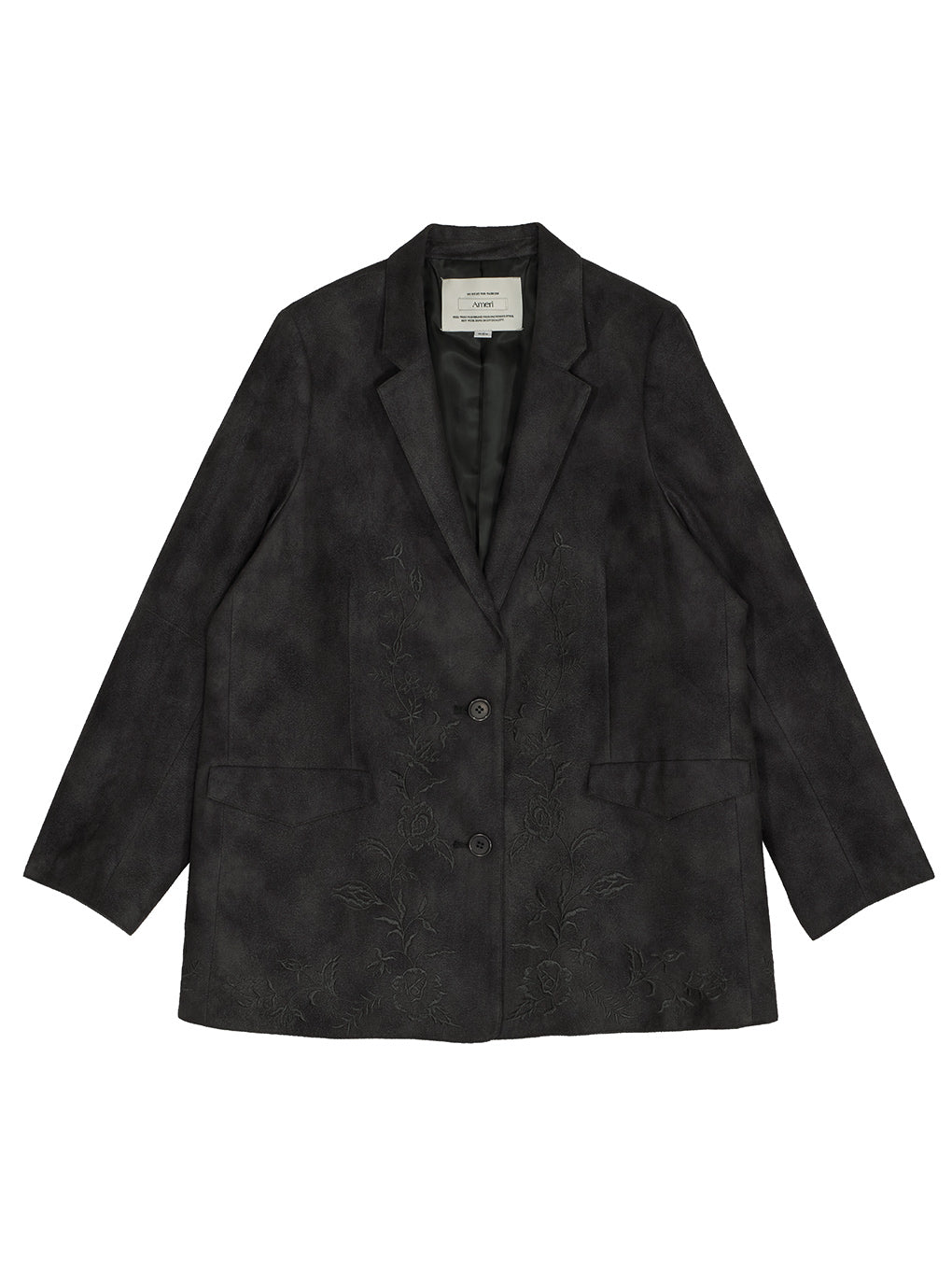 SYNTHETIC SUEDE EMBROIDERY JACKET