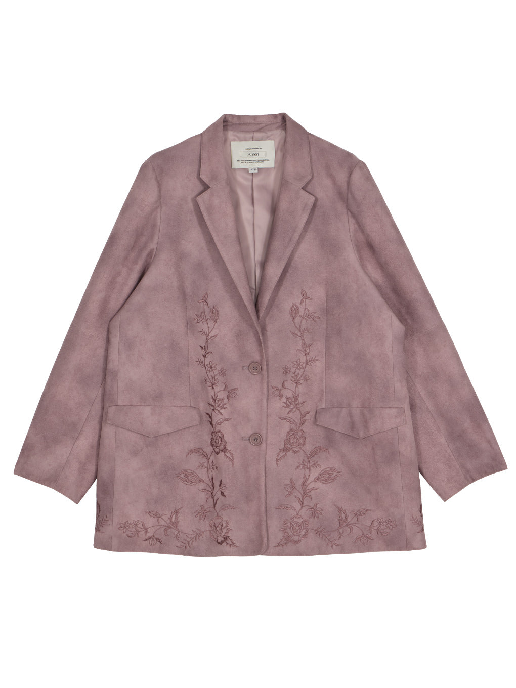 SYNTHETIC SUEDE EMBROIDERY JACKET